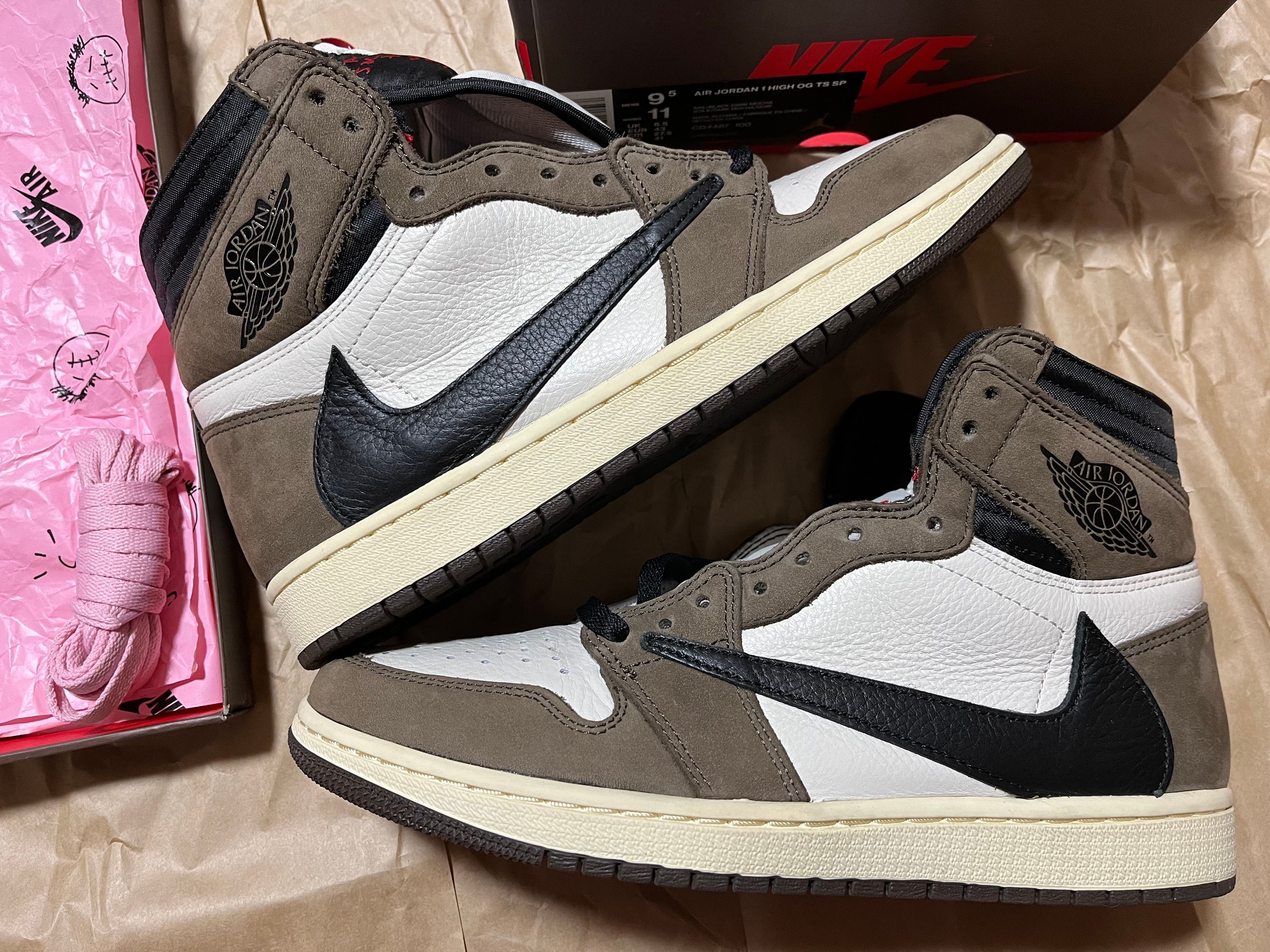 Travis Scott × Nike Air Jordan 1 Retro High OG TS SP "Sail/Dark Mocha"