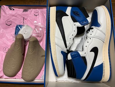 Travis Scott × fragment design × Nike Air Jordan 1 Retro High OG SP "Military Blue"