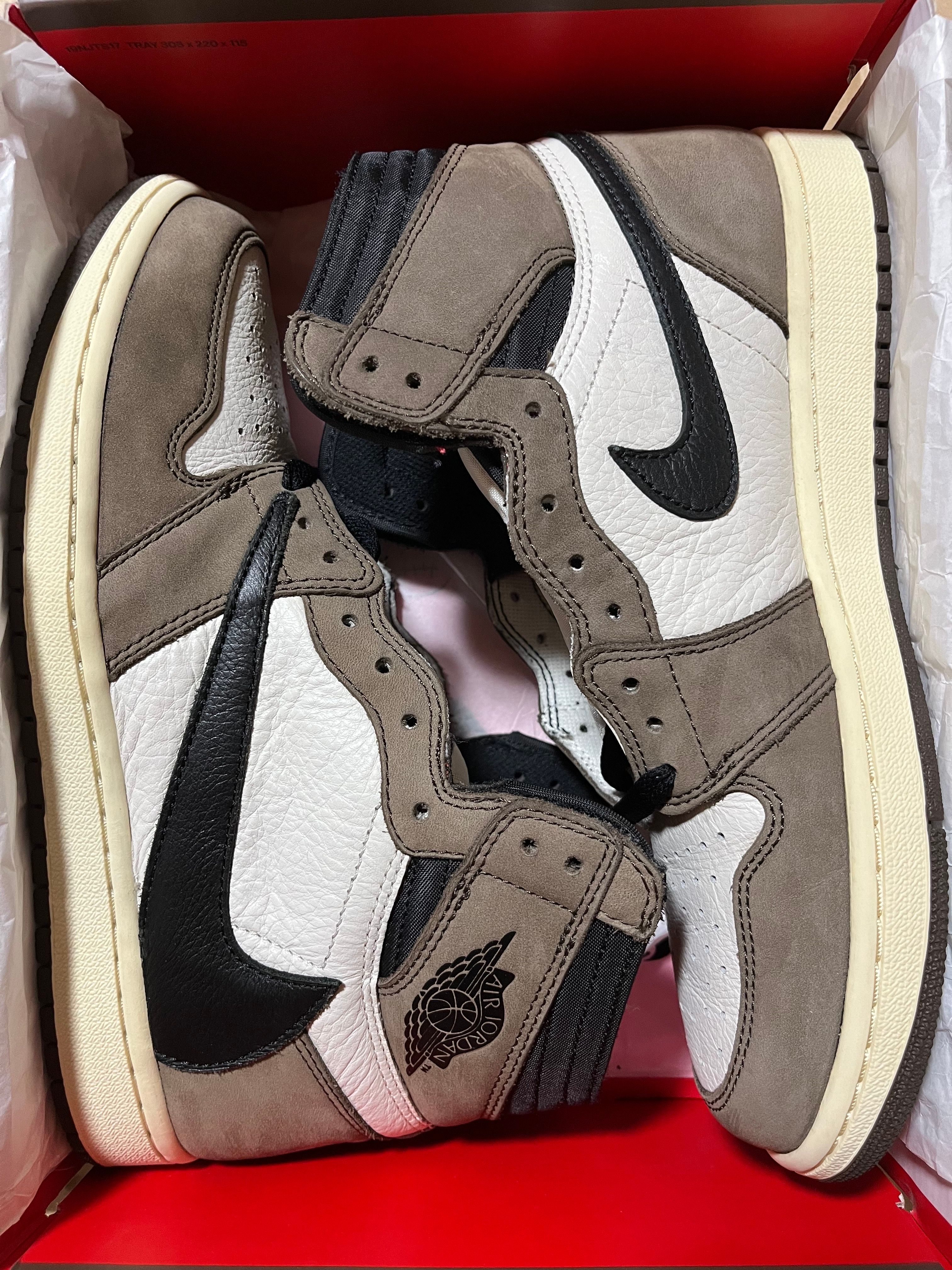 Travis Scott × Nike Air Jordan 1 Retro High OG TS SP "Sail/Dark Mocha"