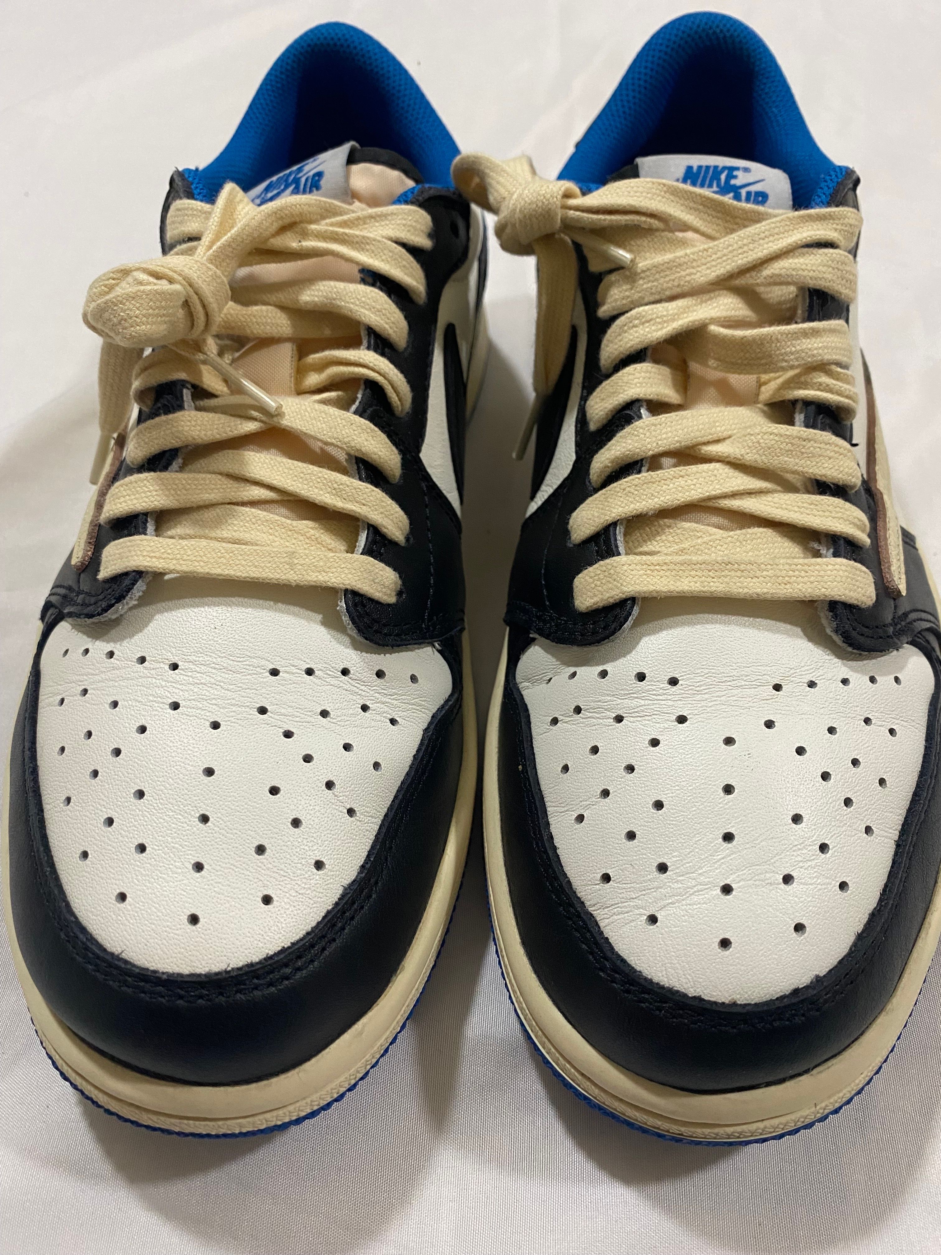 Travis Scott × fragment design × Nike Air Jordan 1 Low OG SP "Military Blue"