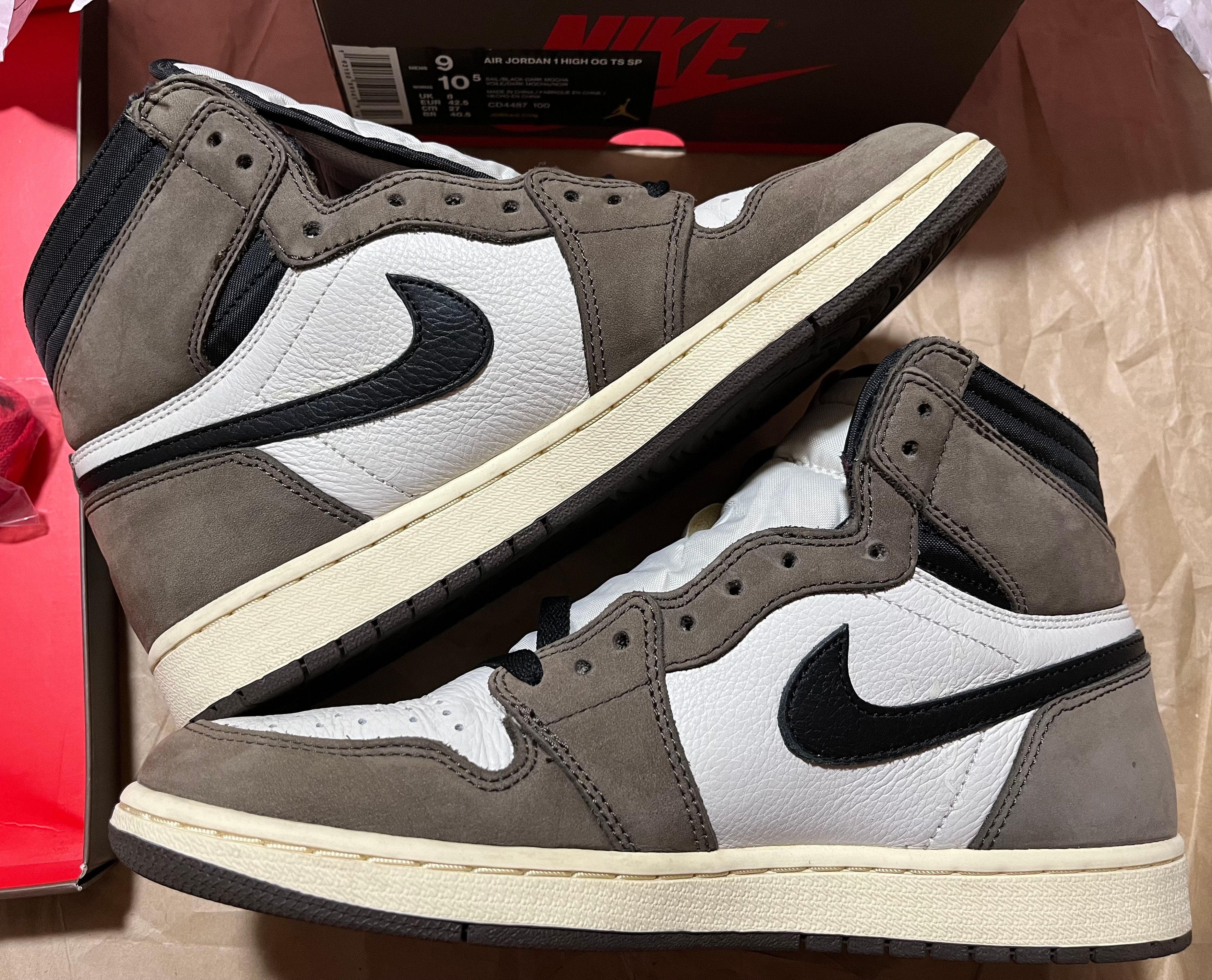 Travis Scott × Nike Air Jordan 1 Retro High OG TS SP "Sail/Dark Mocha"