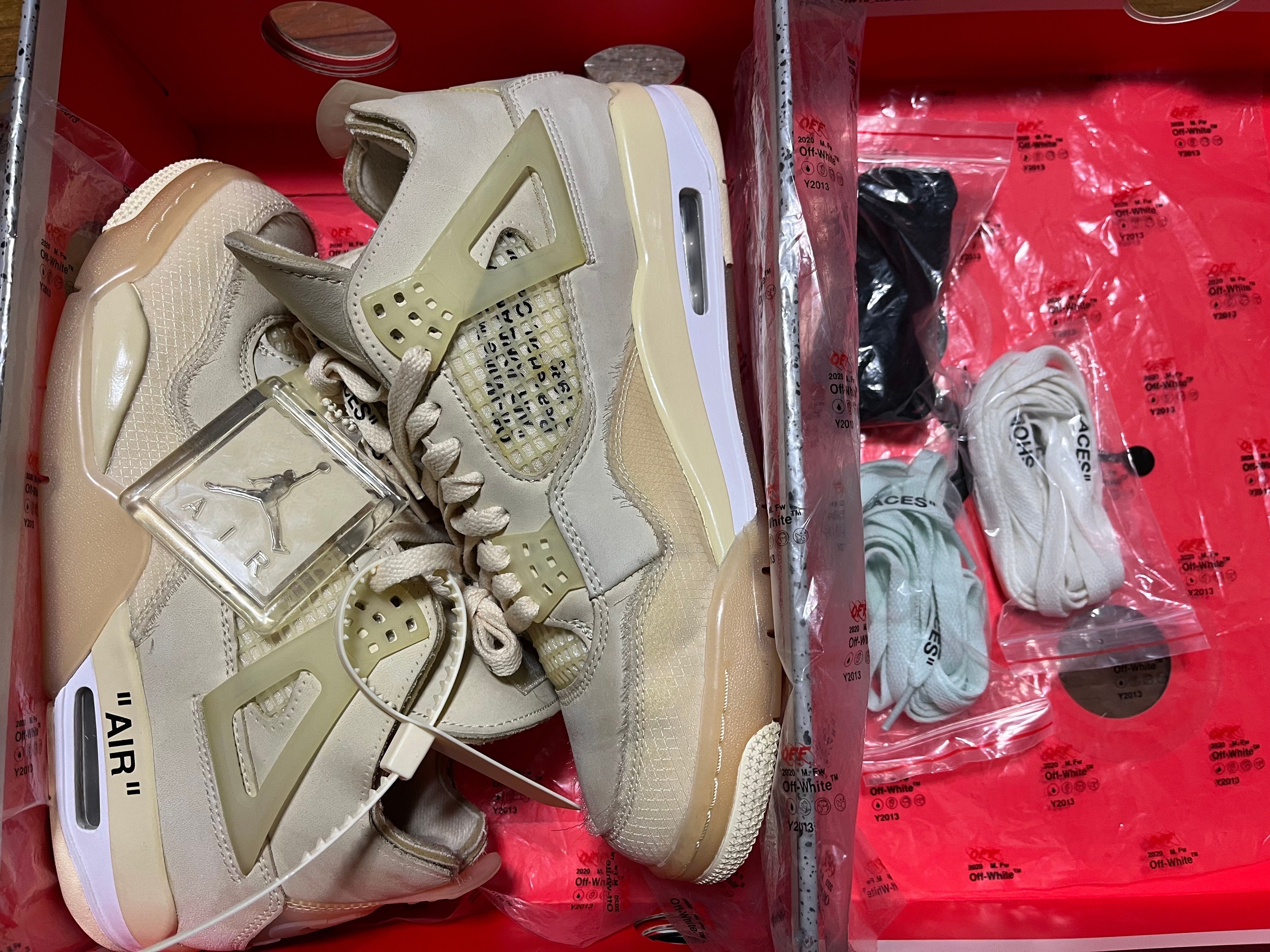Off-White × Nike Women's Air Jordan 4 SP "Sail"