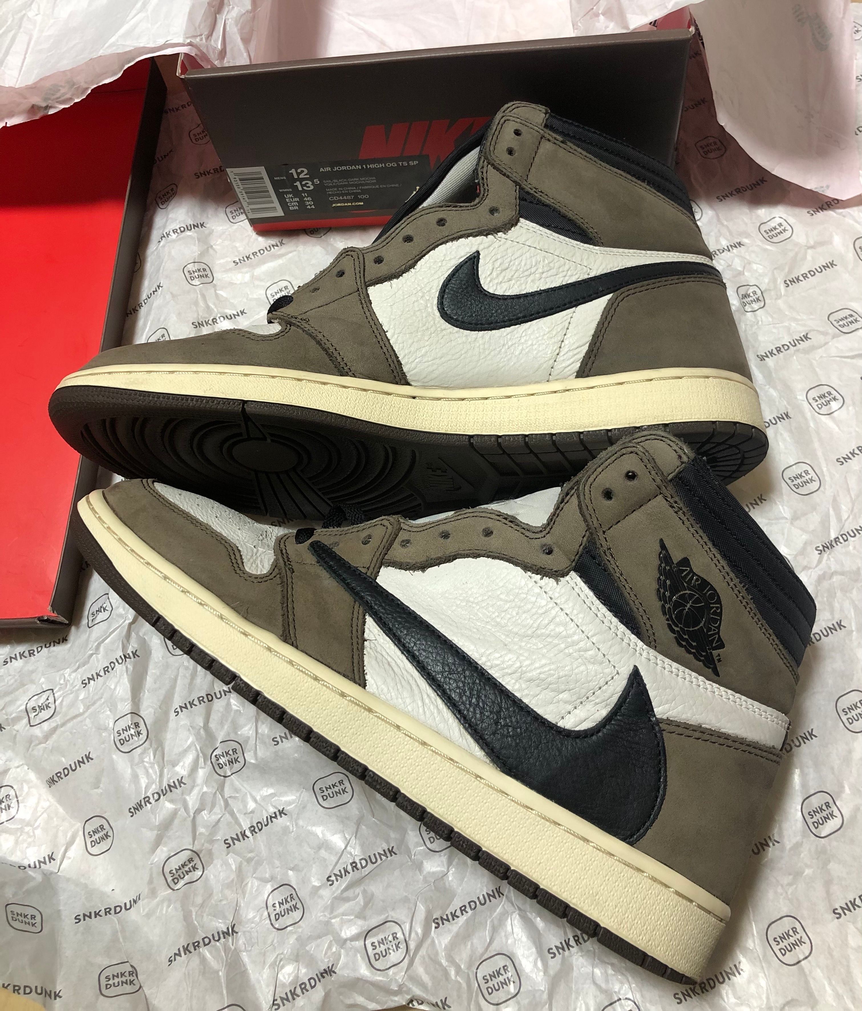 Travis Scott × Nike Air Jordan 1 Retro High OG TS SP "Sail/Dark Mocha"