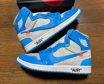 Off-White × Nike Air Jordan 1 High UNC "White/Dark Powder Blue"