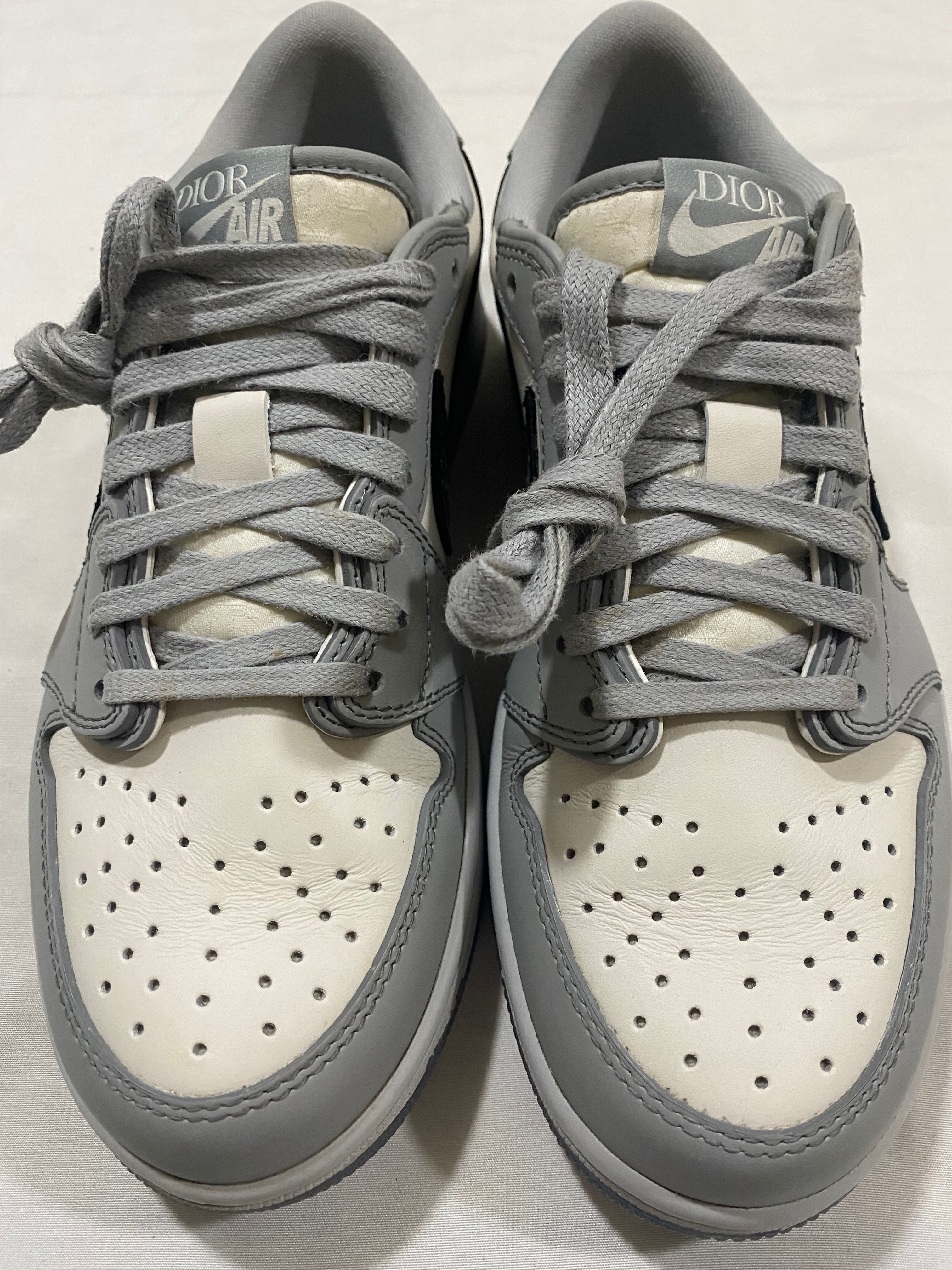 Dior × Nike Air Jordan 1 Low OG "Wolf Grey/Black-Sail-White"