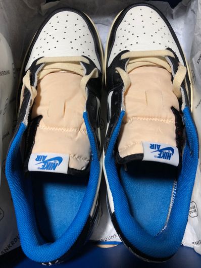 Travis Scott × fragment design × Nike Air Jordan 1 Low OG SP "Military Blue"