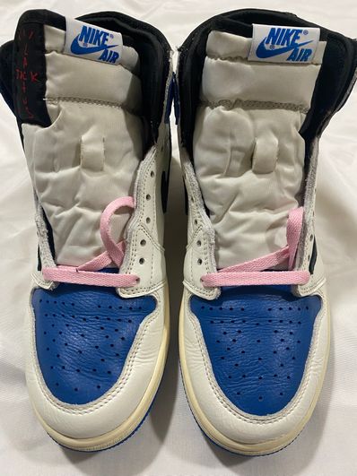Travis Scott × fragment design × Nike Air Jordan 1 Retro High OG SP "Military Blue"