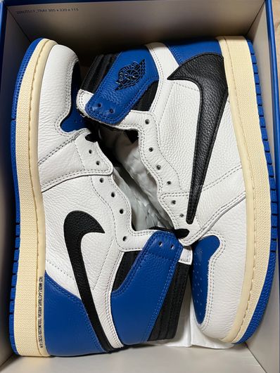 Travis Scott × fragment design × Nike Air Jordan 1 Retro High OG SP "Military Blue"