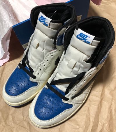 Travis Scott × fragment design × Nike Air Jordan 1 Retro High OG SP "Military Blue"