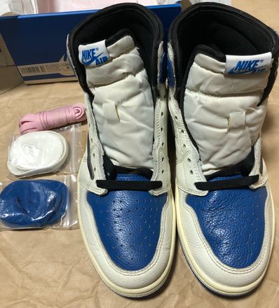 Travis Scott × fragment design × Nike Air Jordan 1 Retro High OG SP "Military Blue"