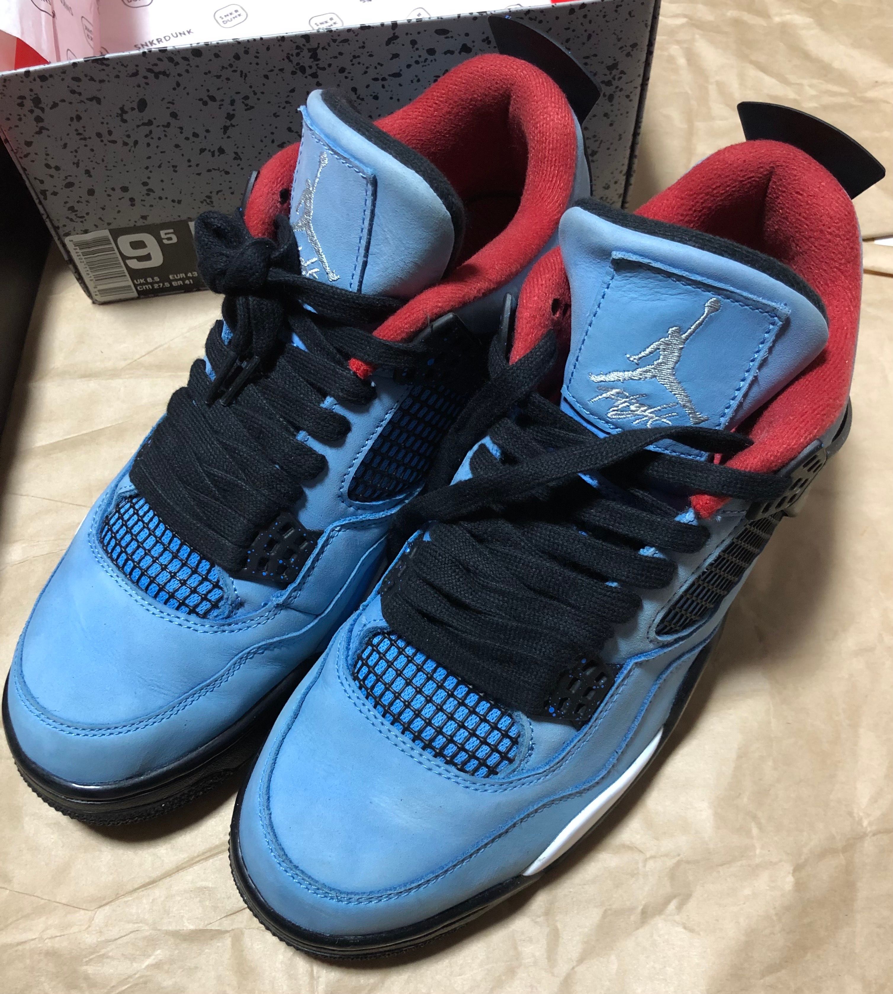 Travis Scott × Nike Air Jordan 4 Retro Cactus Jack "University Blue"