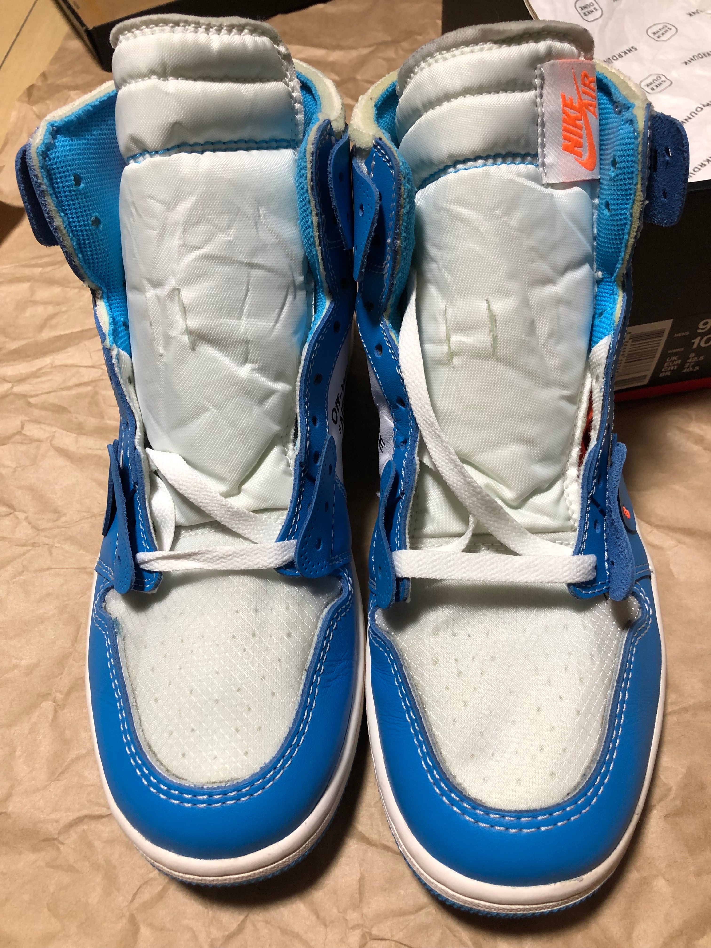 Off-White × Nike Air Jordan 1 High UNC "White/Dark Powder Blue"
