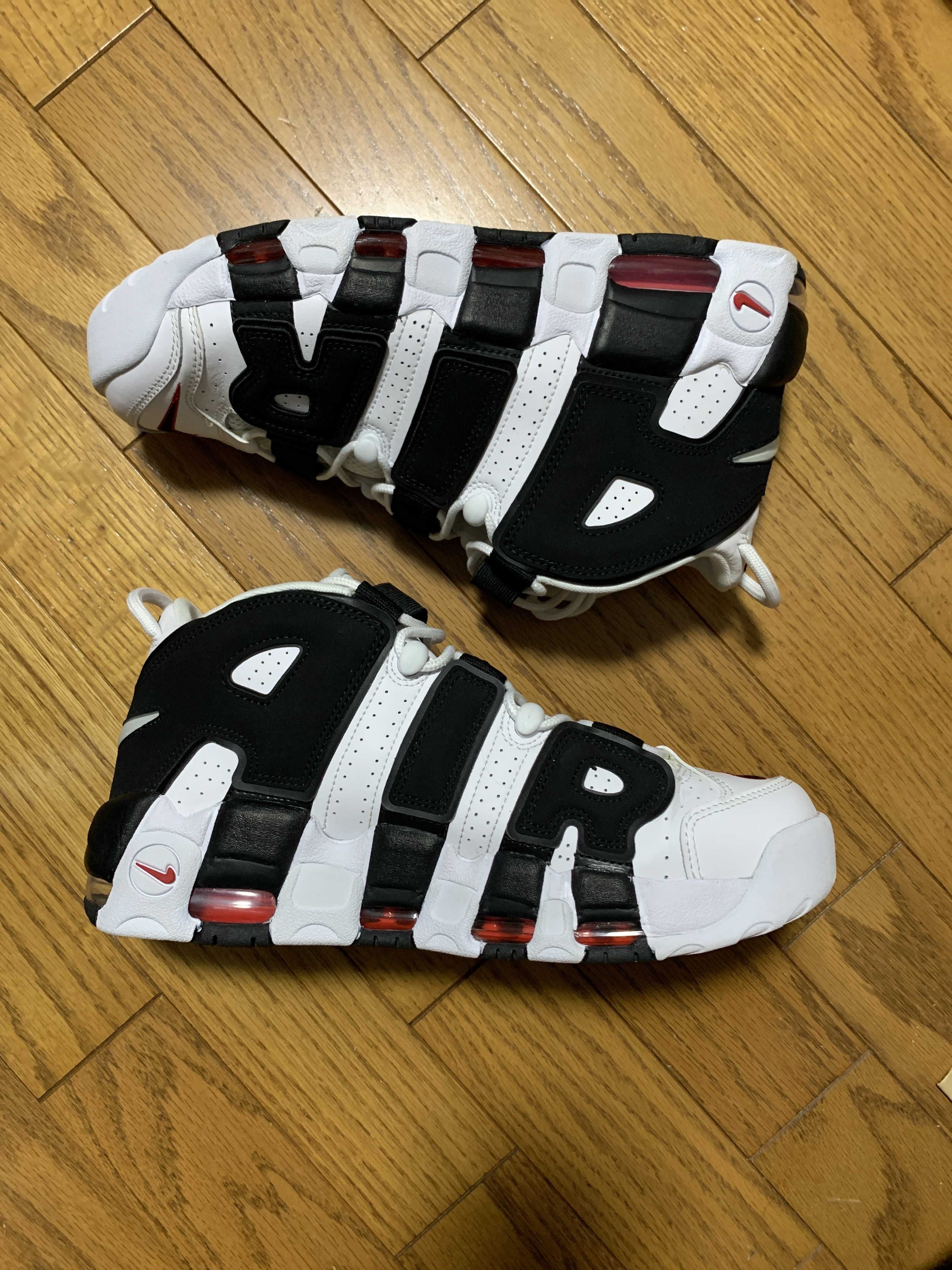 NIKE AIR MORE UPTEMPO "WHITE/BLACK/UNIVERSITY RED"(2020)