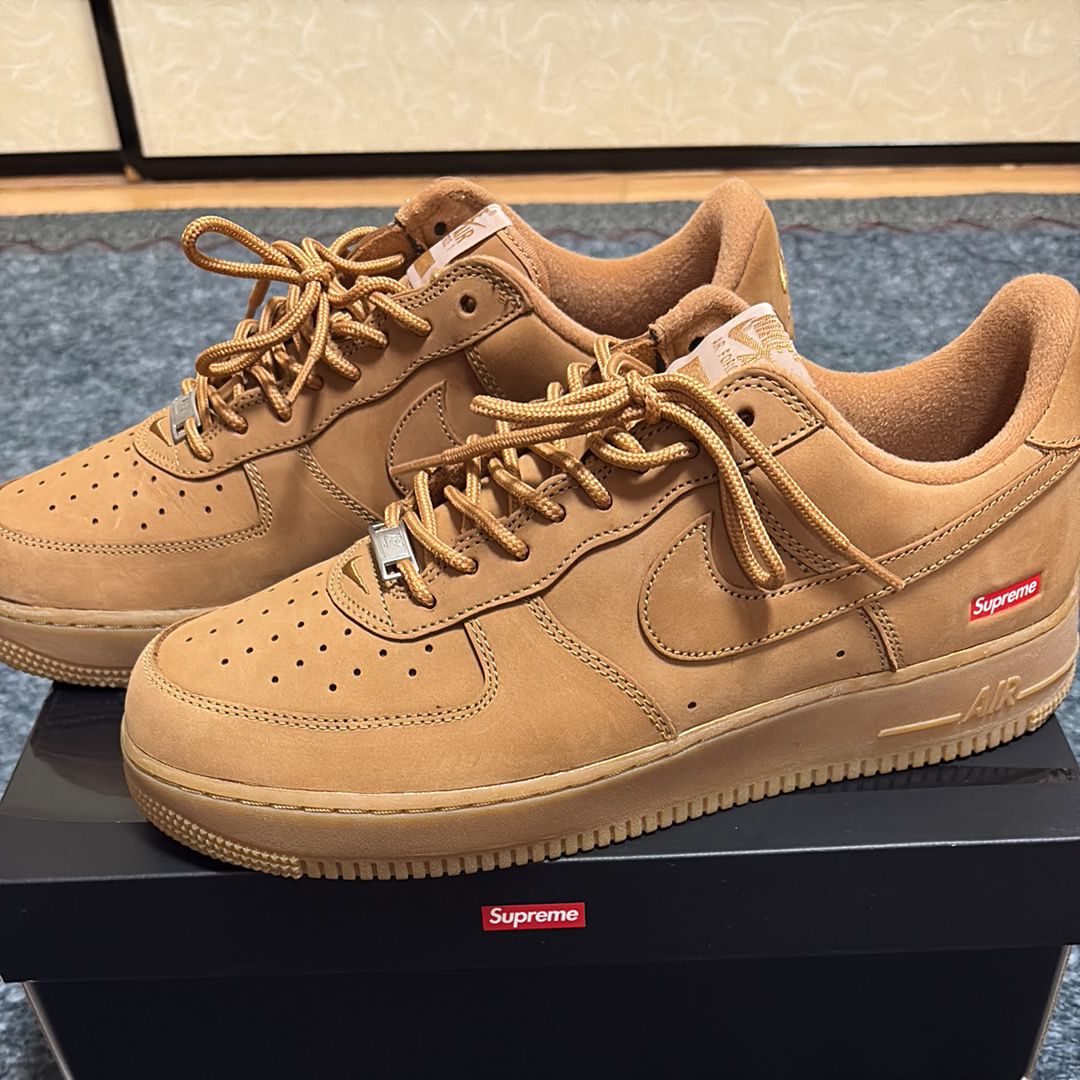Supreme × Nike Air Force 1 Low "Flax/Wheat"