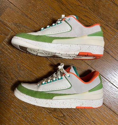 The Titan × Nike Women's Air Jordan 2 Low "Safety Orange/Chlorophyll"