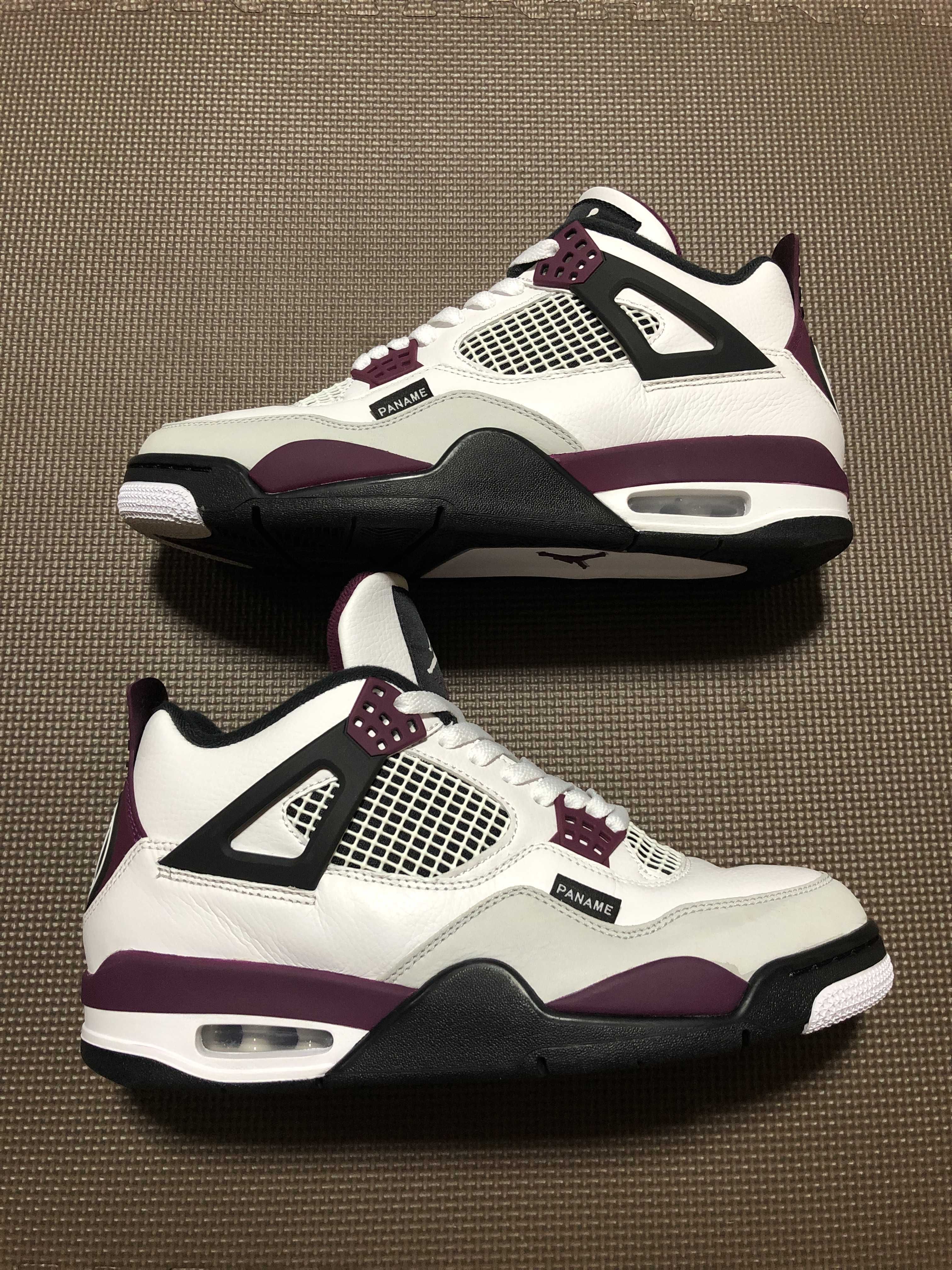 Paris Saint Germain ×Nike Air Jordan 4 Retro "White/Bordeaux/Neutral Gray"
