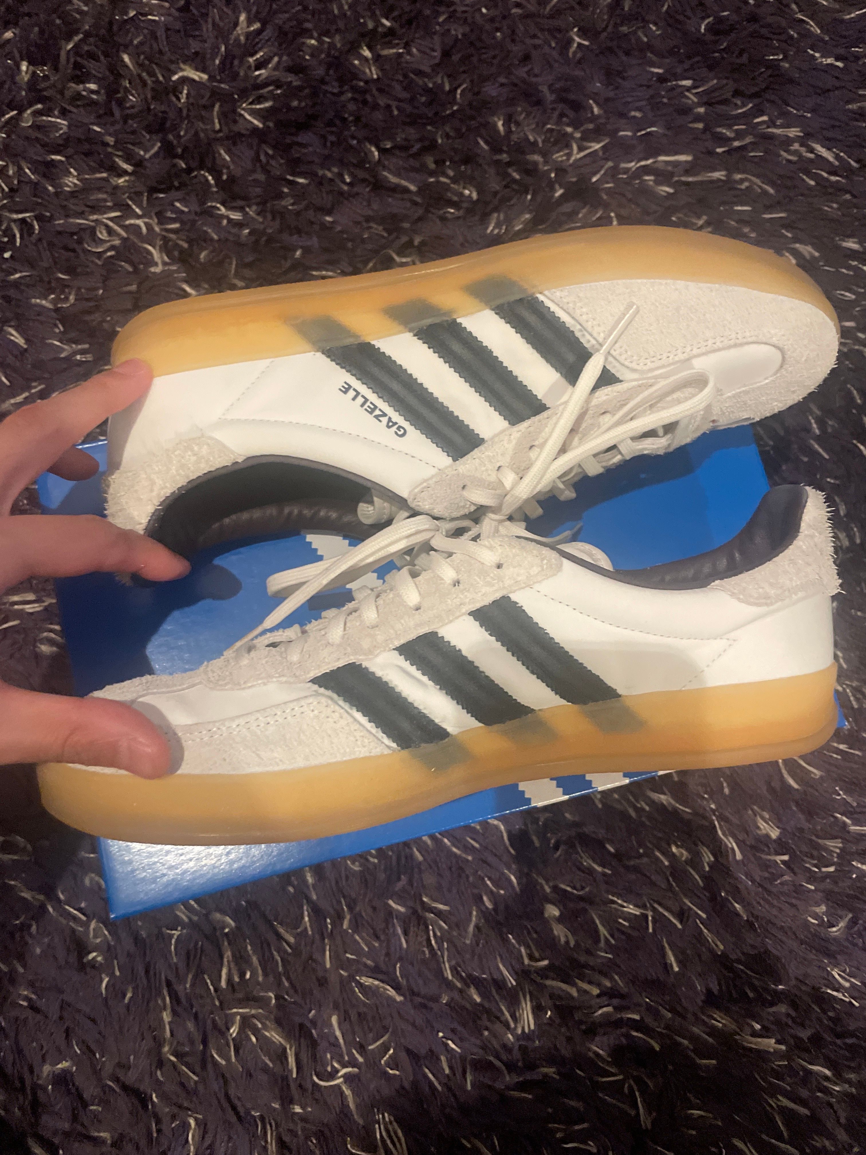 Hikari Shibata × adidas Gazelle Indoor "Core White/Night Grey/Cream White"