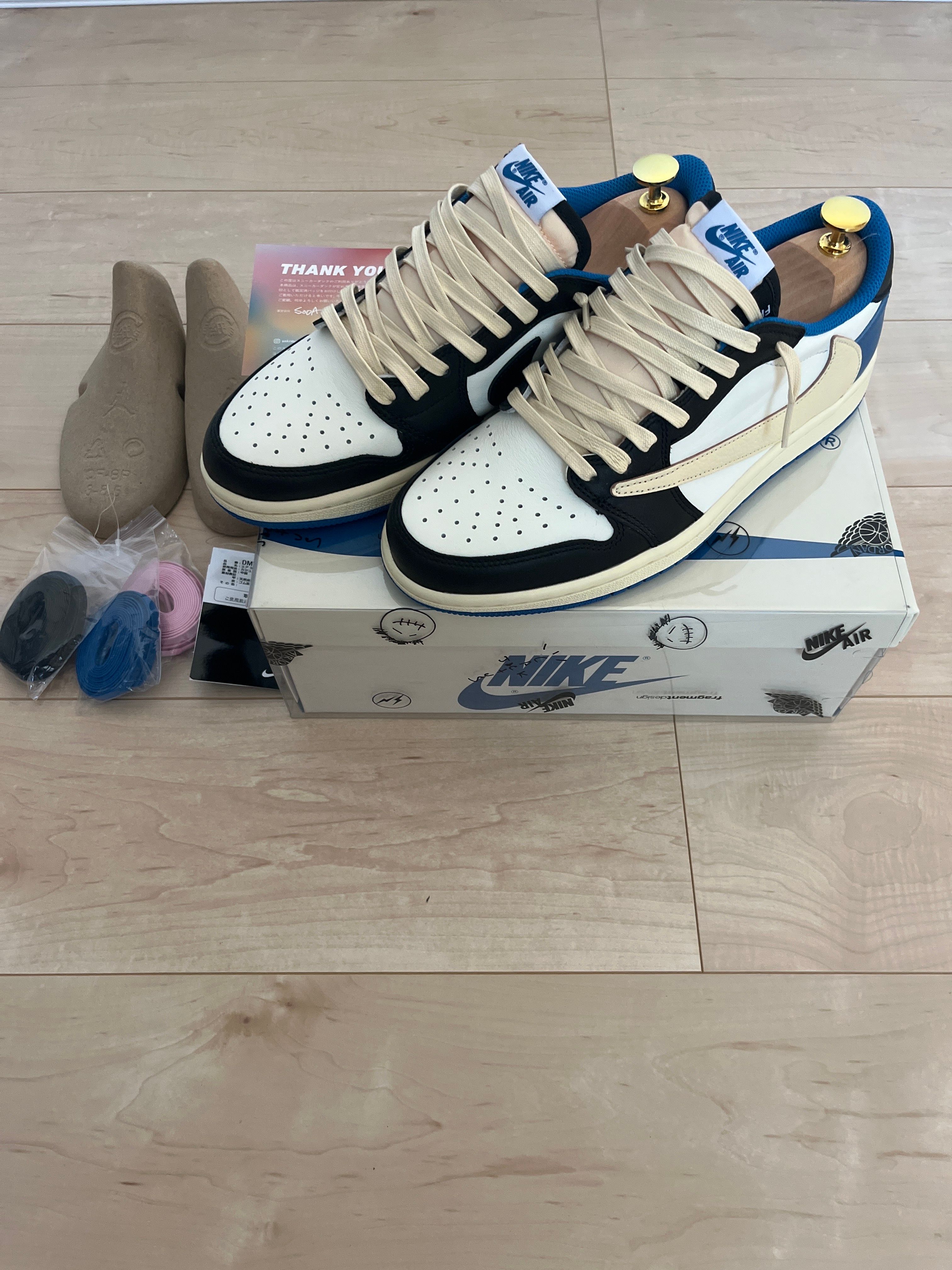 Travis Scott × fragment design × Nike Air Jordan 1 Low OG SP "Military Blue"