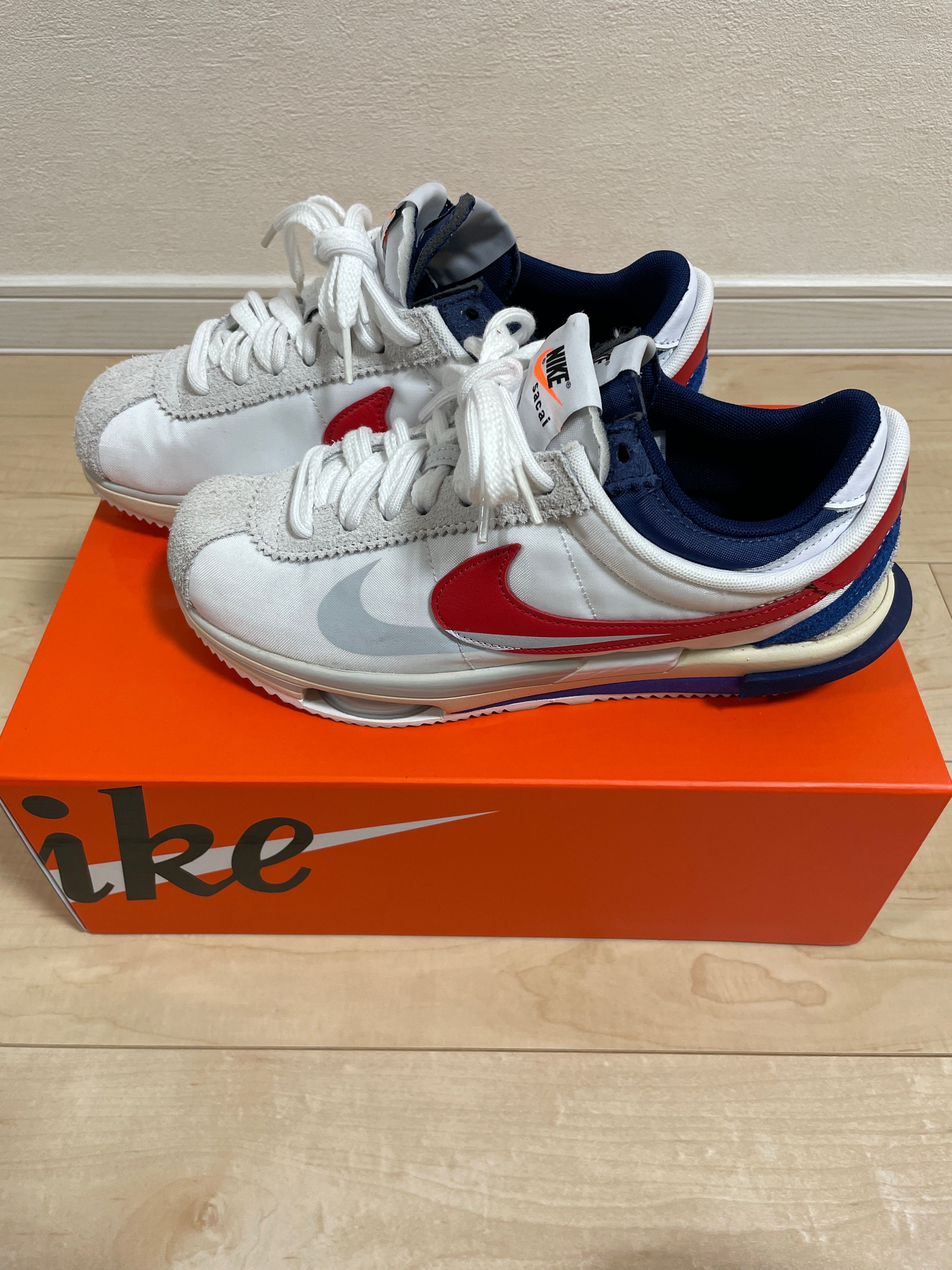 sacai × Nike Zoom Cortez "White and University Red"