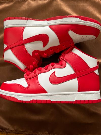 Nike Dunk High "Championship White and Red"