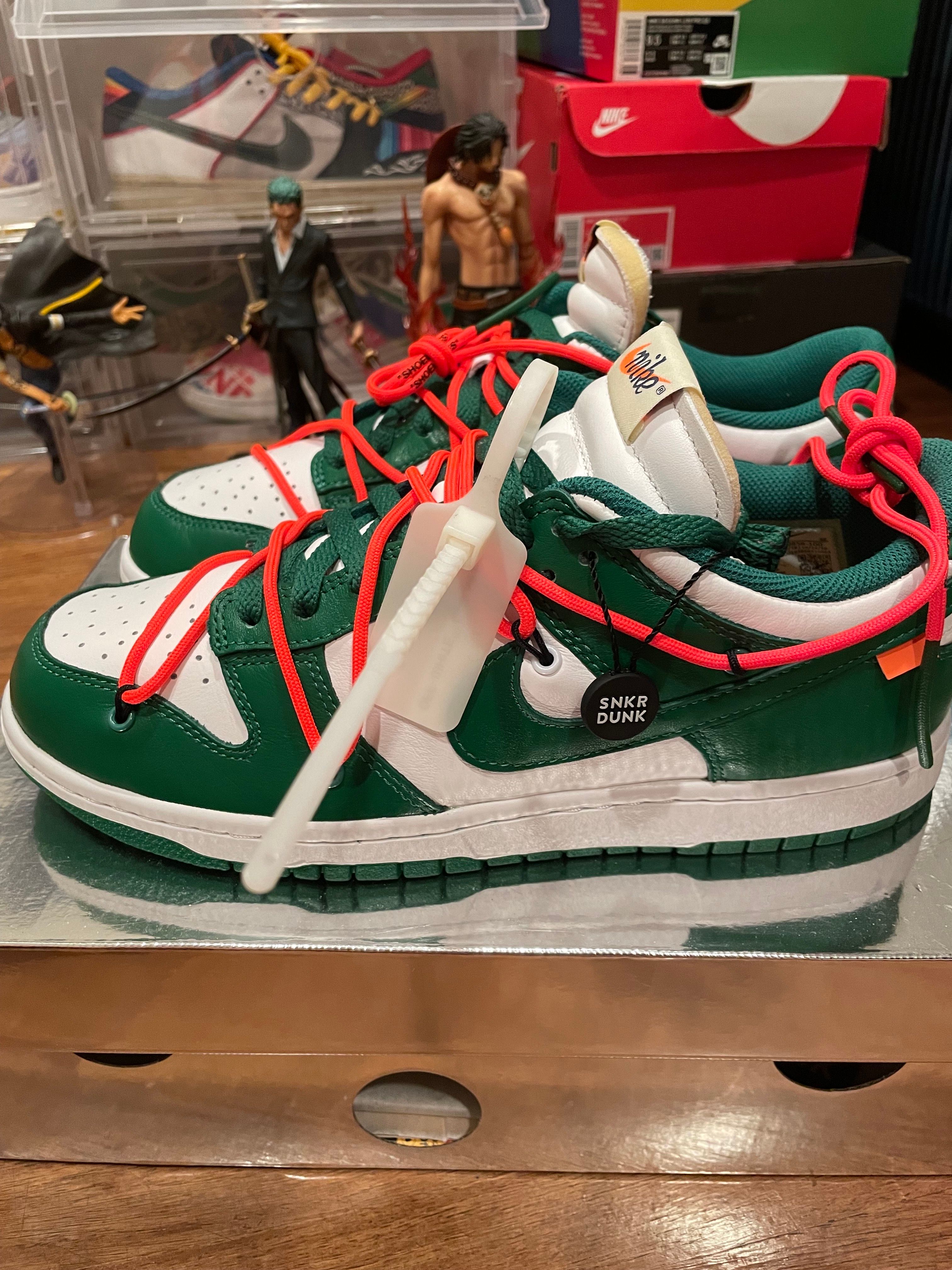 Off-White × Nike Dunk Low "White/Pine Green"