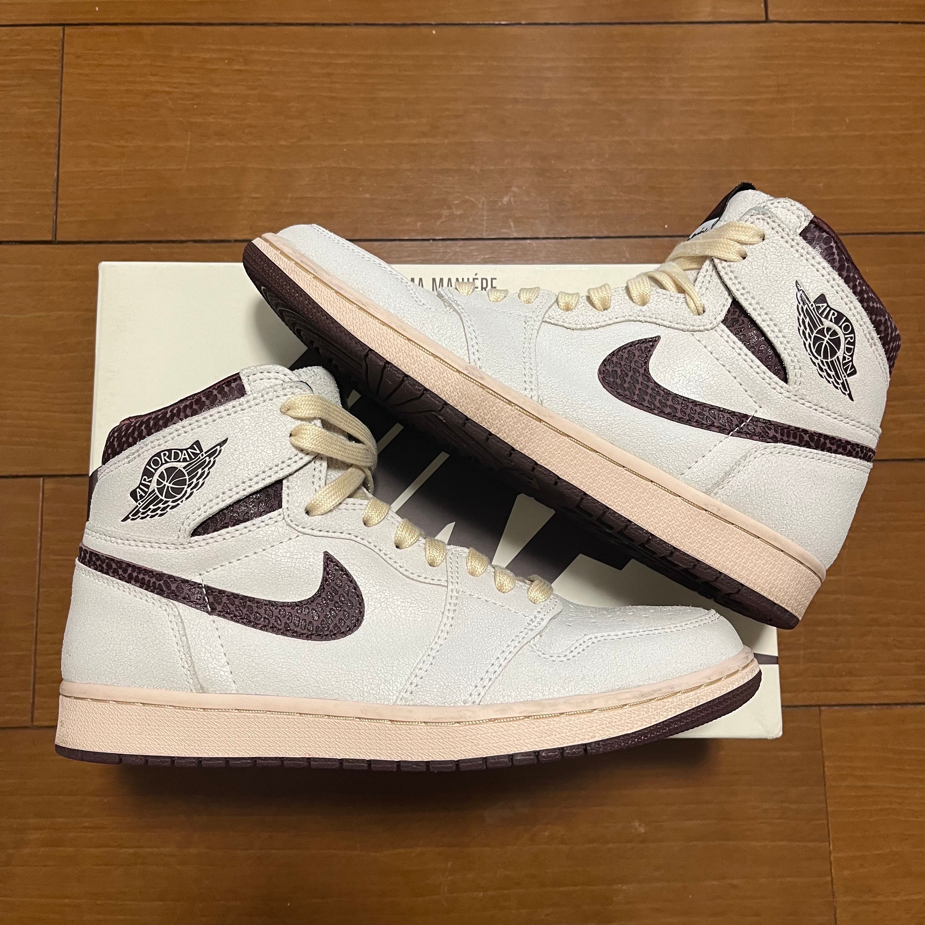 A Ma Maniere × Nike Air Jordan 1 Retro High OG "Sail and Burgundy"