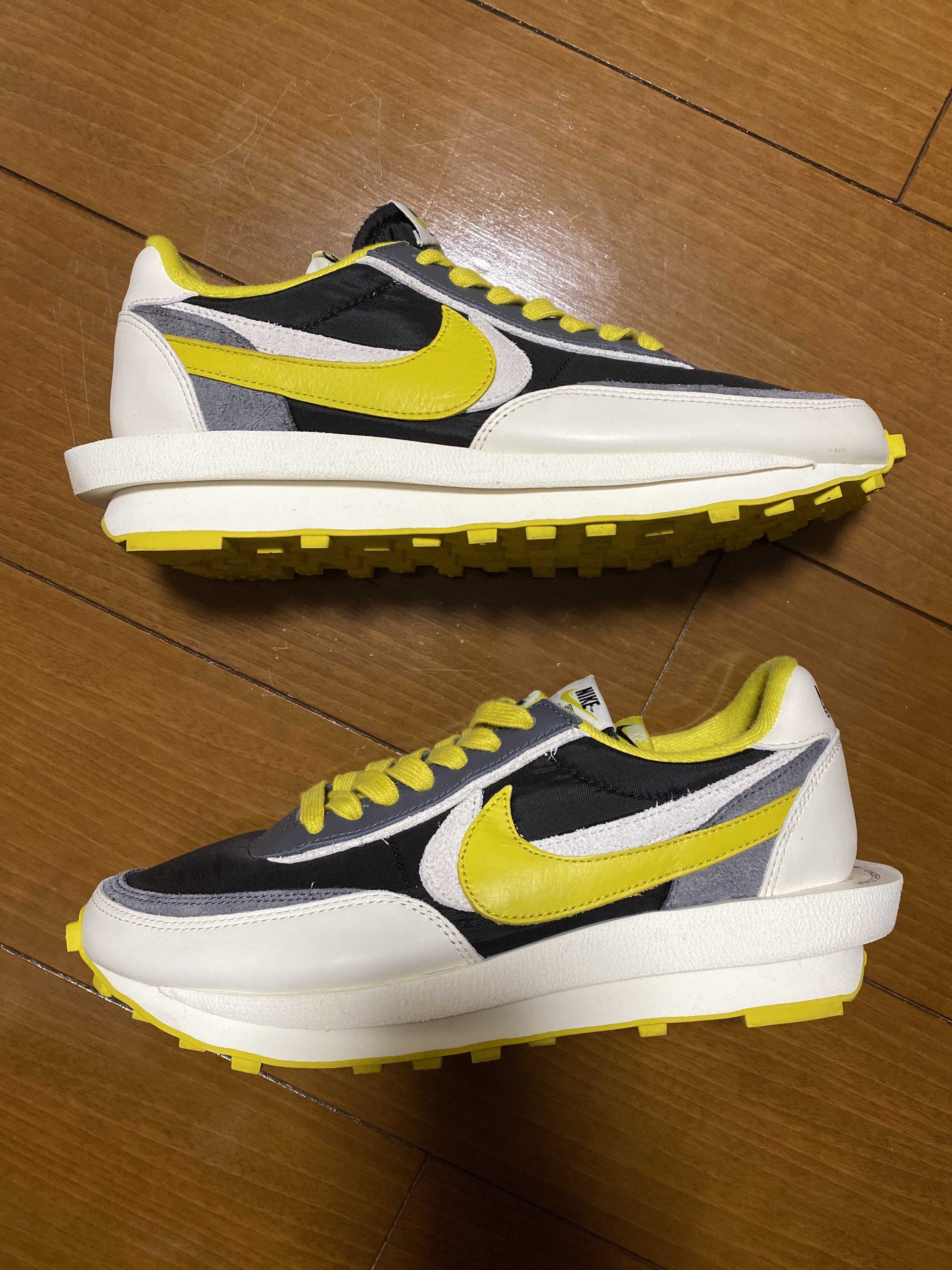 UNDERCOVER × sacai × Nike LD Waffle "Black/Sail-Dark Grey-Bright Citron"