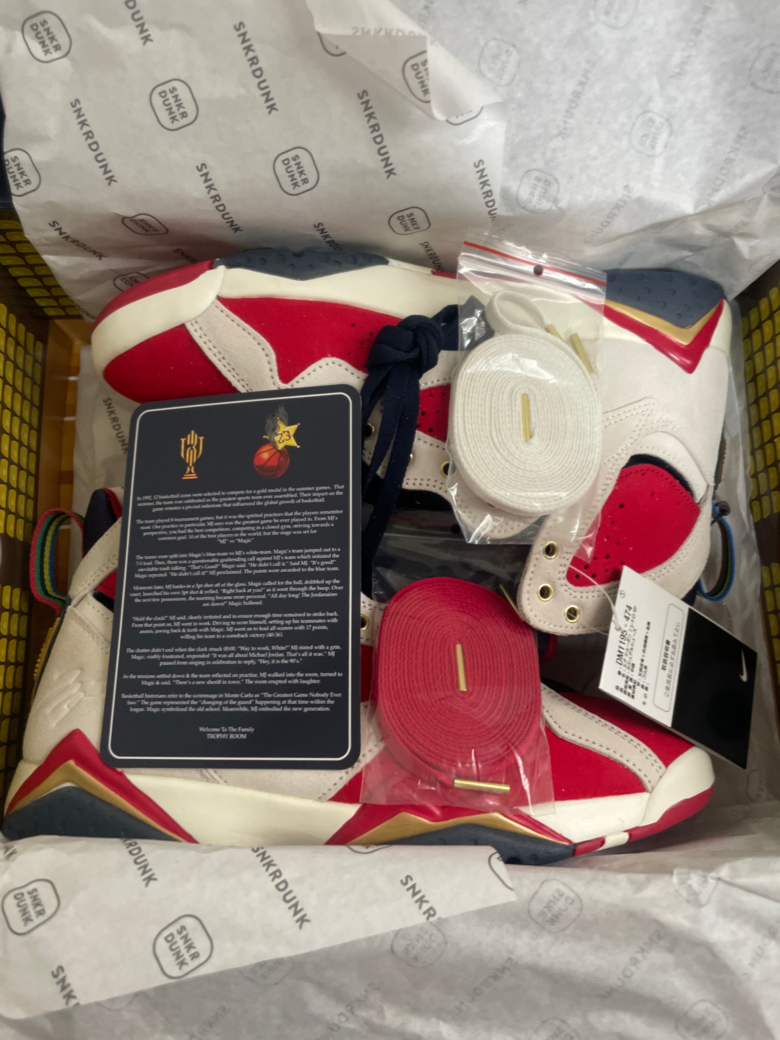 Trophy Room × Nike Air Jordan 7 "True Red and Obsidian"