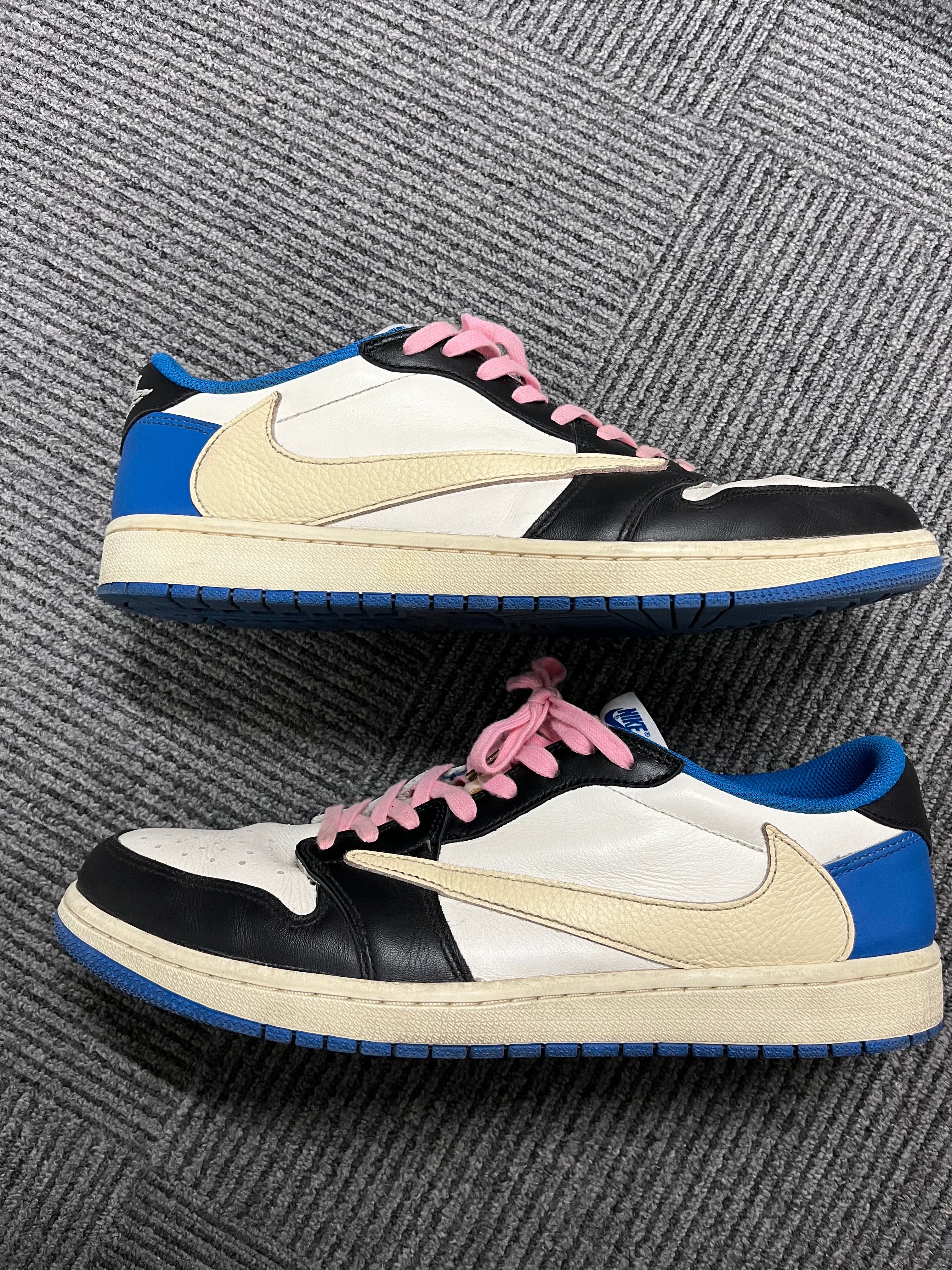 Travis Scott × fragment design × Nike Air Jordan 1 Low OG SP "Military Blue"