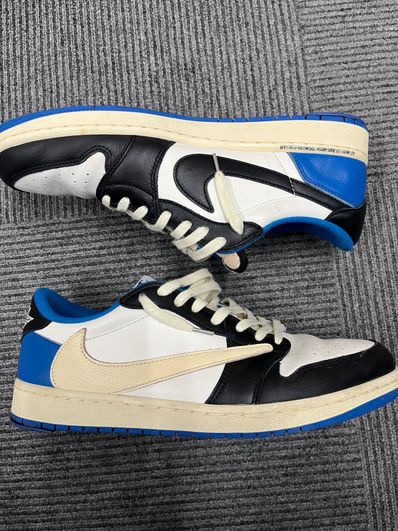 Travis Scott × fragment design × Nike Air Jordan 1 Low OG SP "Military Blue"