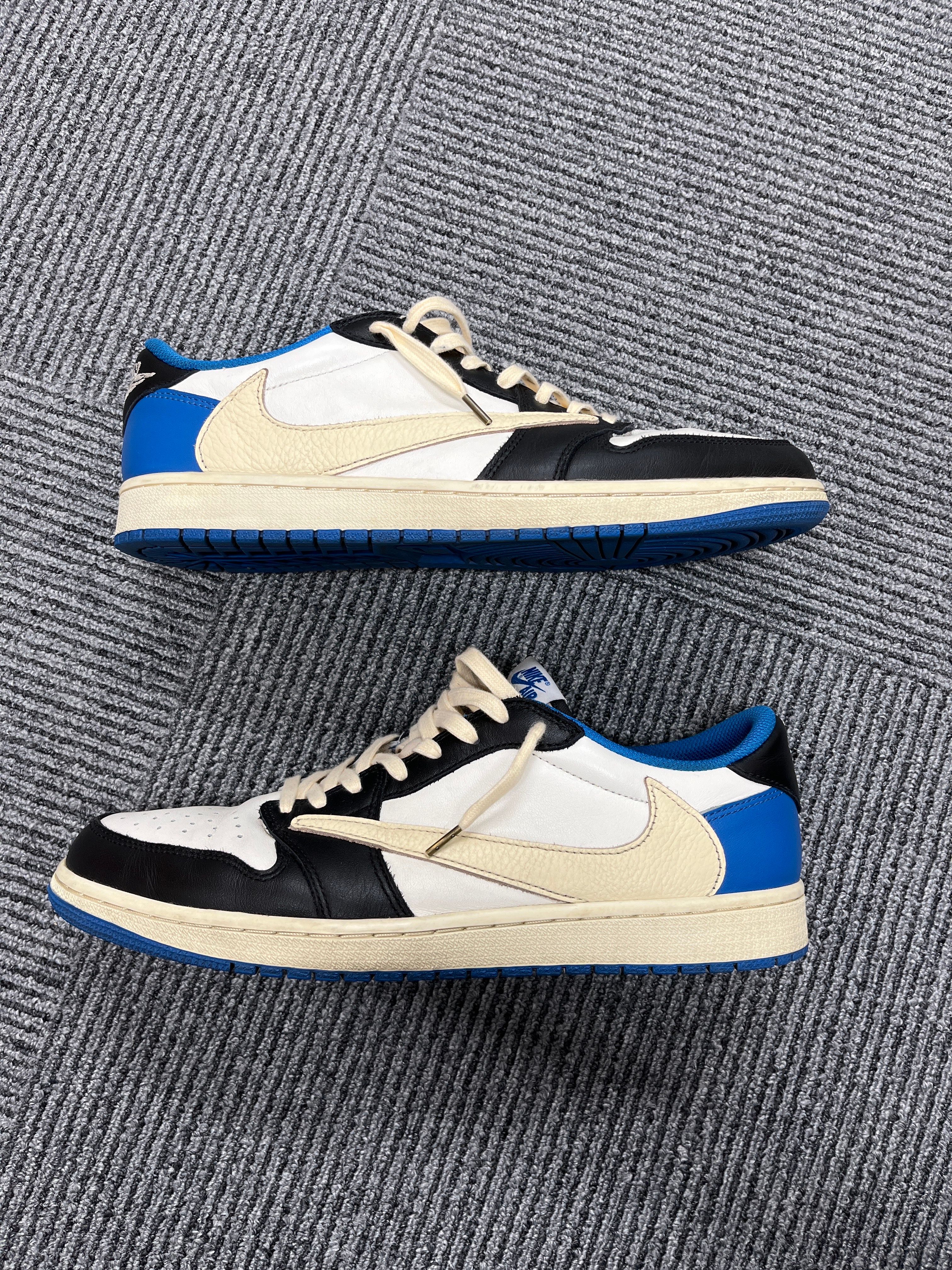 Travis Scott × fragment design × Nike Air Jordan 1 Low OG SP "Military Blue"