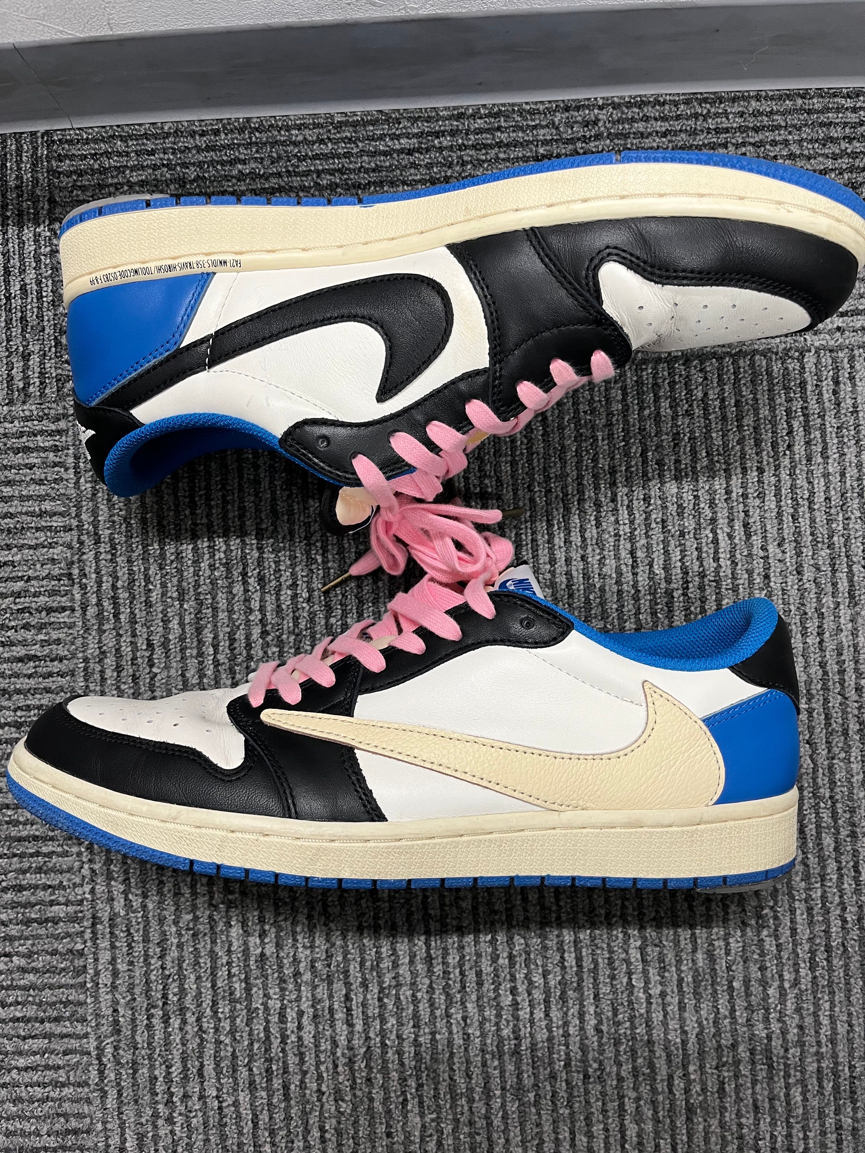 Travis Scott × fragment design × Nike Air Jordan 1 Low OG SP "Military Blue"
