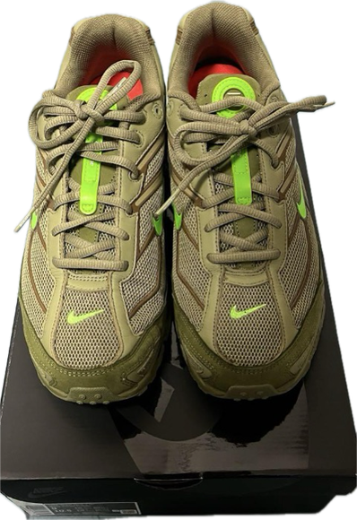 Supreme × Nike Shox Ride 2 "Neutral Olive/Electric Green-Pilgrim"