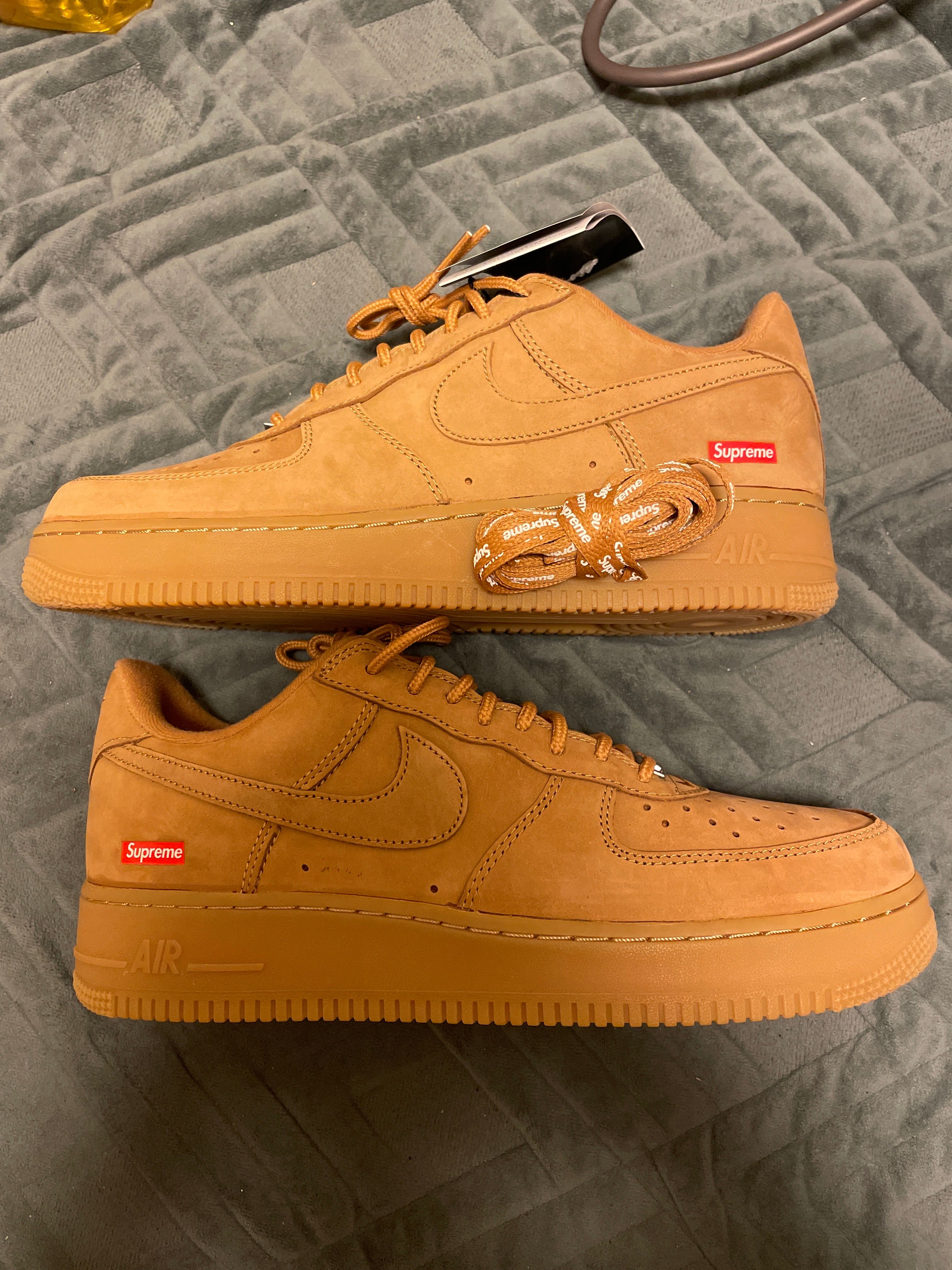 Supreme × Nike Air Force 1 Low "Flax/Wheat"
