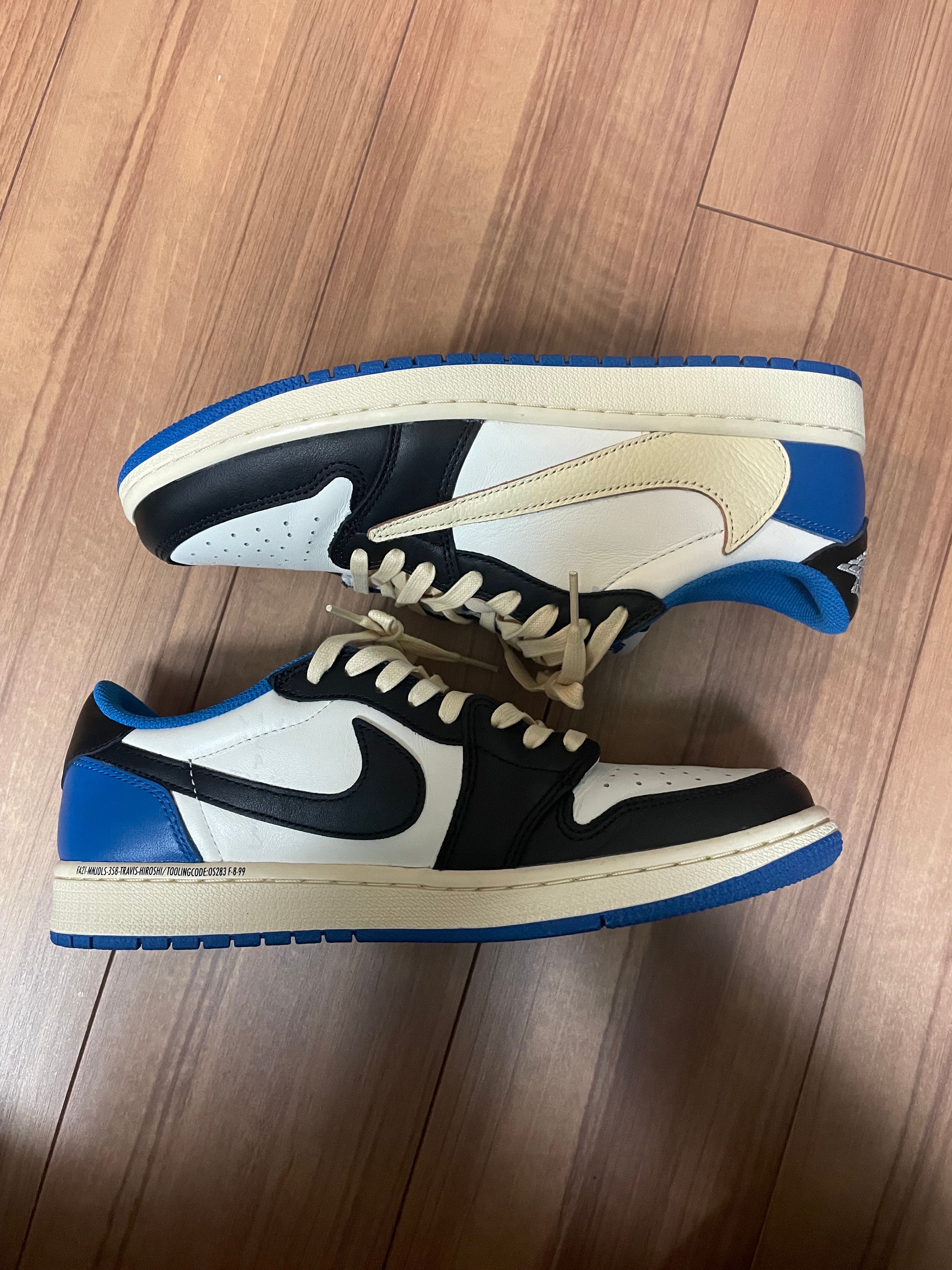 Travis Scott × fragment design × Nike Air Jordan 1 Low OG SP "Military Blue"