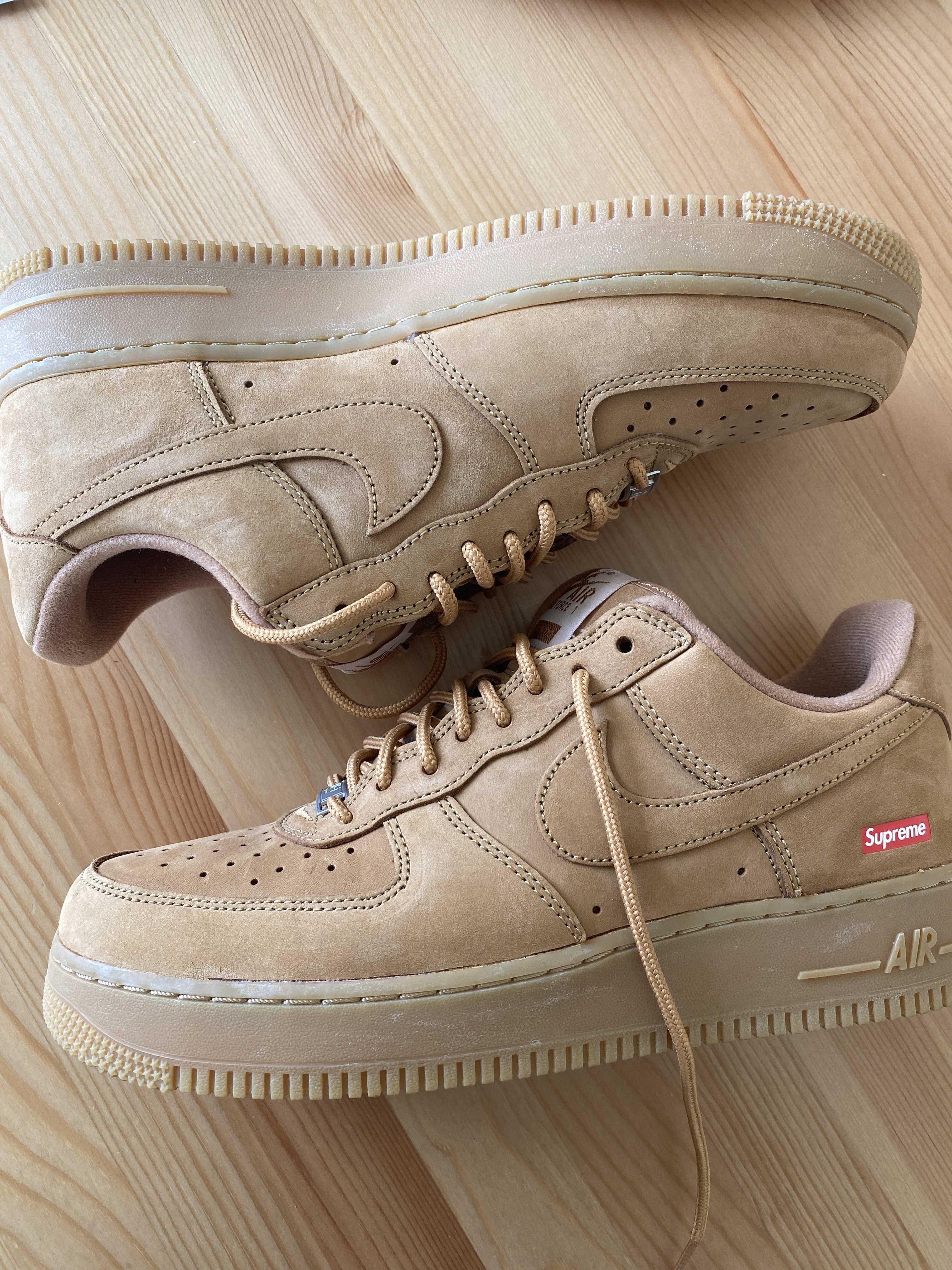 Supreme × Nike Air Force 1 Low "Flax/Wheat"