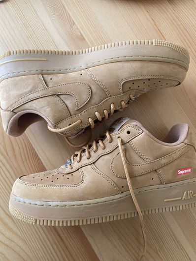 Supreme × Nike Air Force 1 Low "Flax/Wheat"