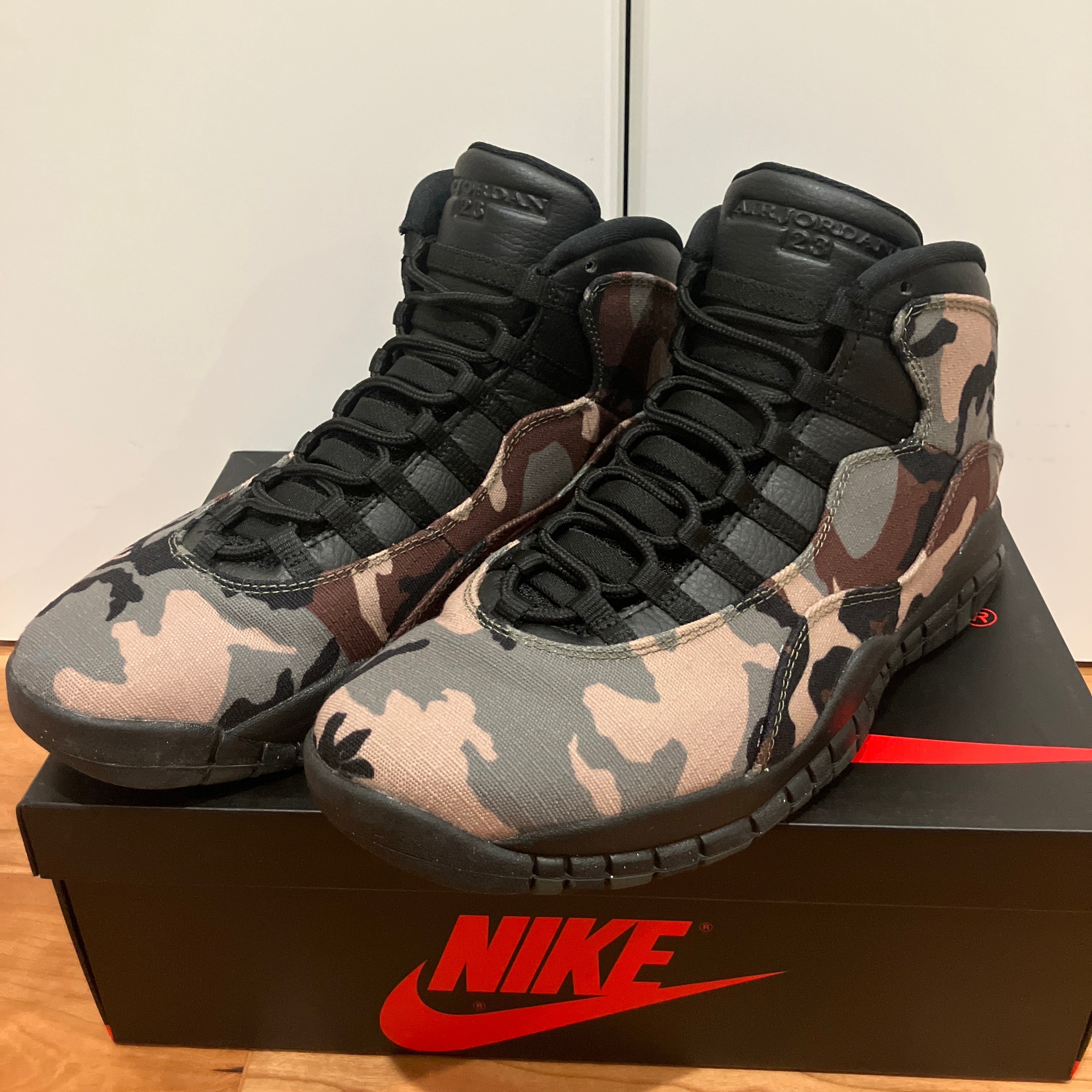 ナイキ エアジョーダン10 "ウッドランド カモ"