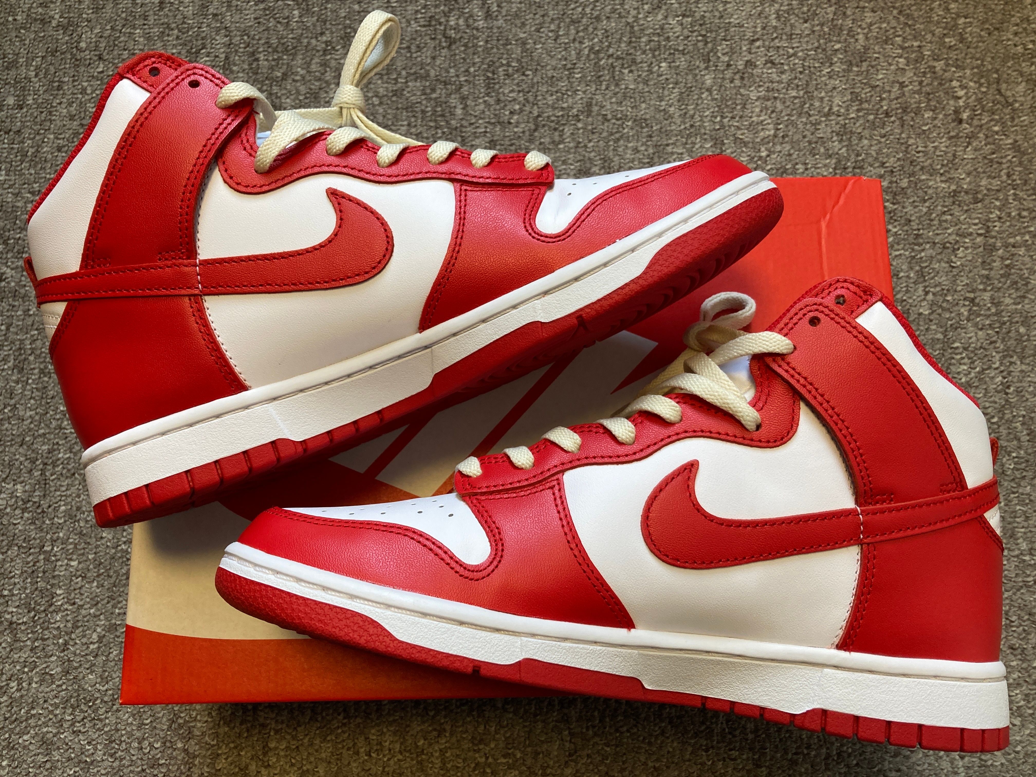 Nike Dunk High "Championship White and Red"