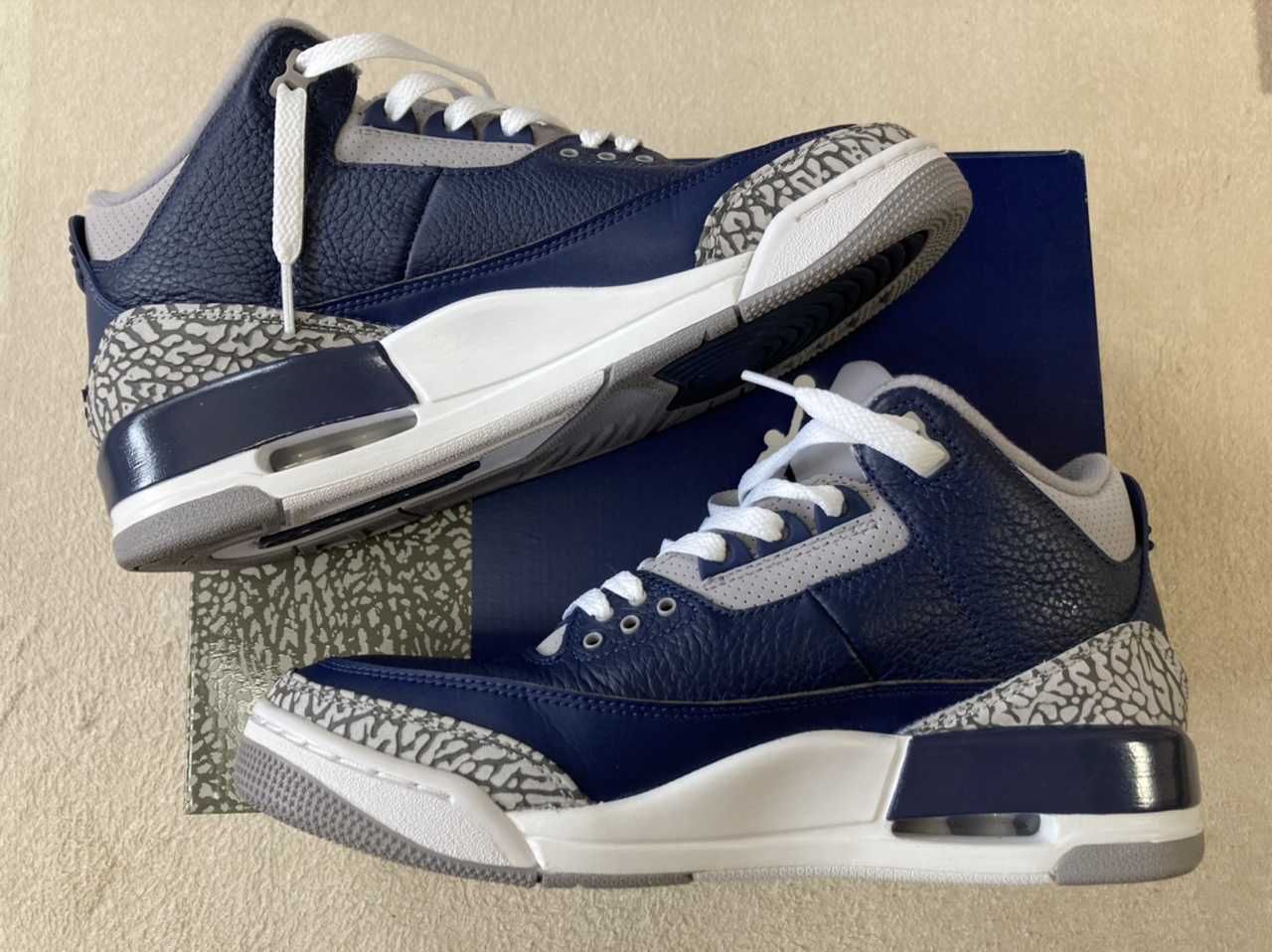 NIKE AIR JORDAN 3 MID NIGHT NAVY 29cm 中古 Nike Air Jordan 3 Retro Midnight Navy Mens & GS CT8532-140