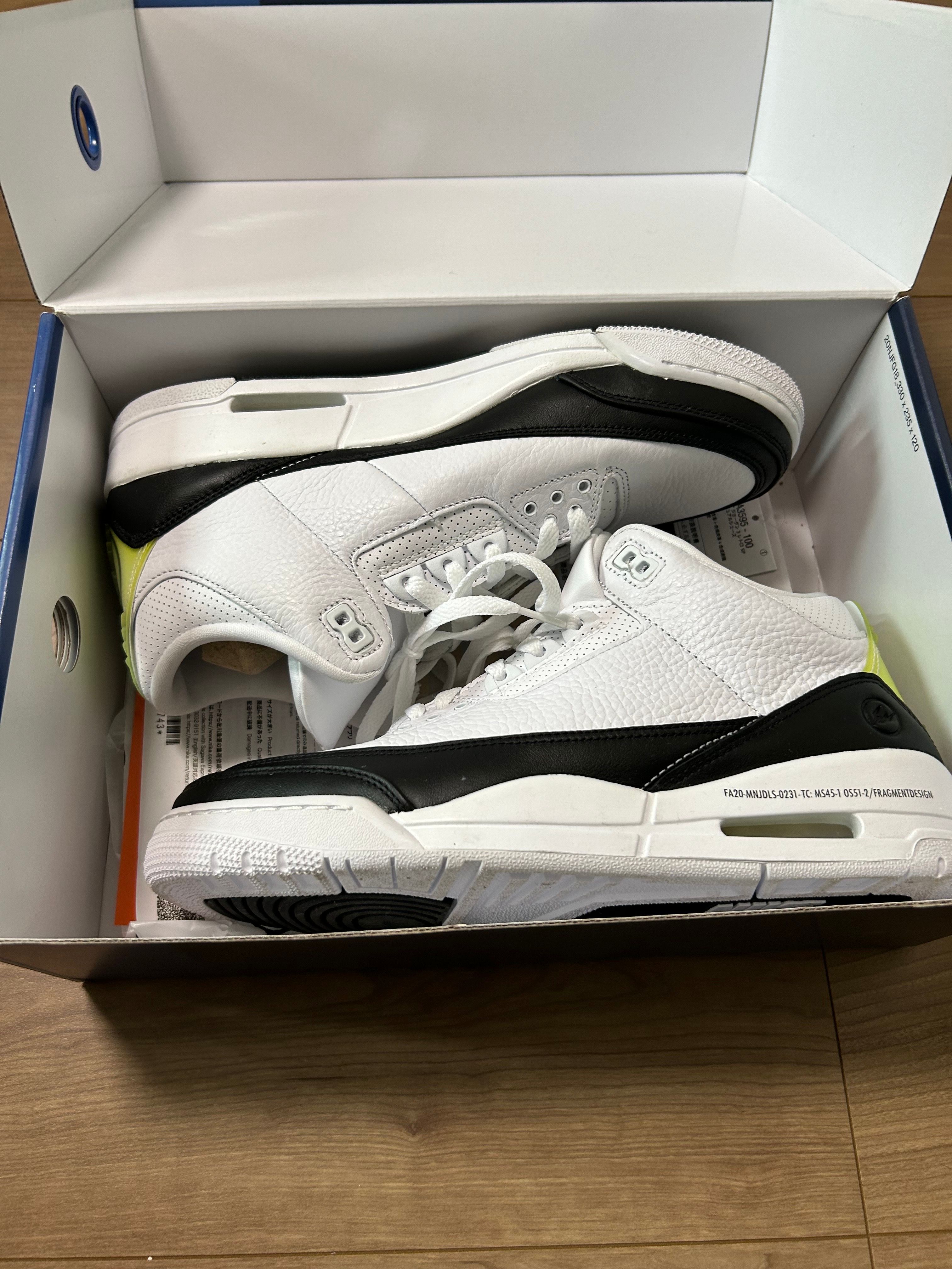 Fragment × Nike Air Jordan 3 "White/Black"