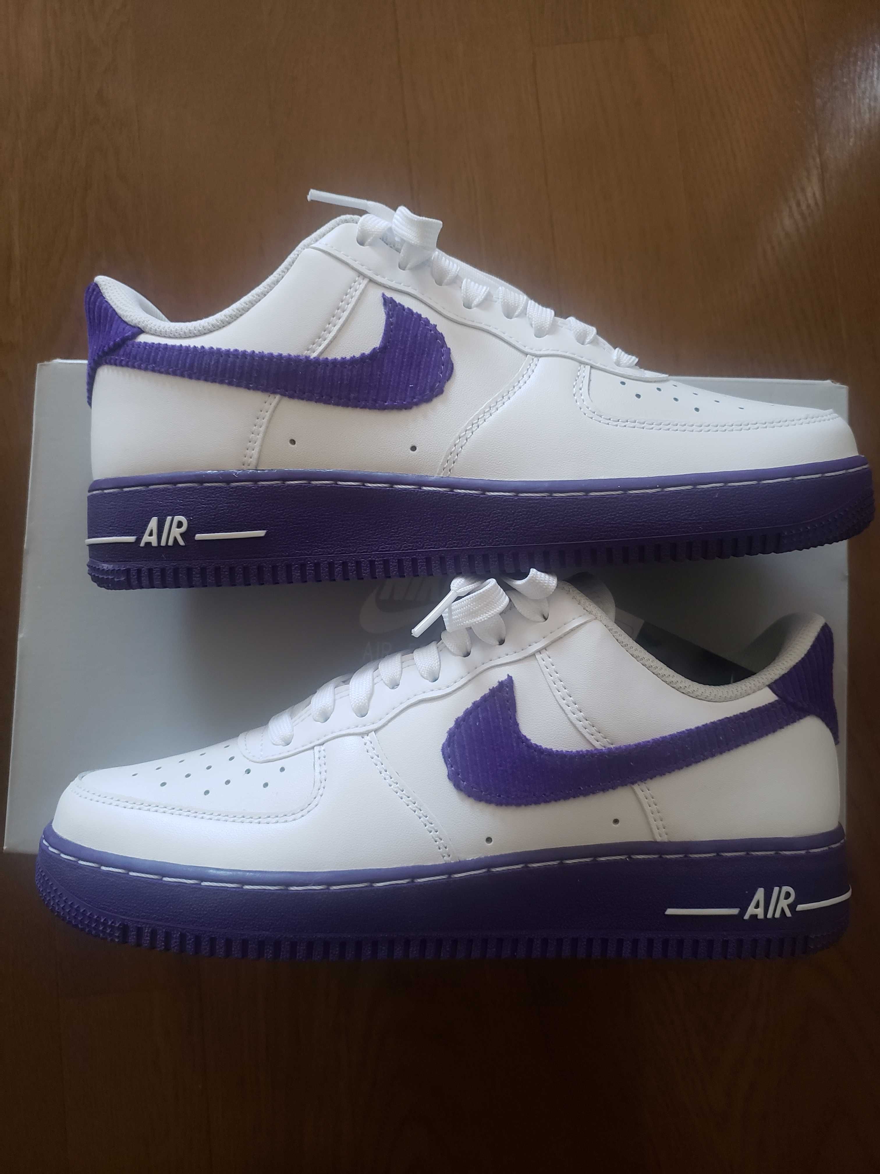Nike Air Force 1 Low '07 EMB "White and Court Purple"