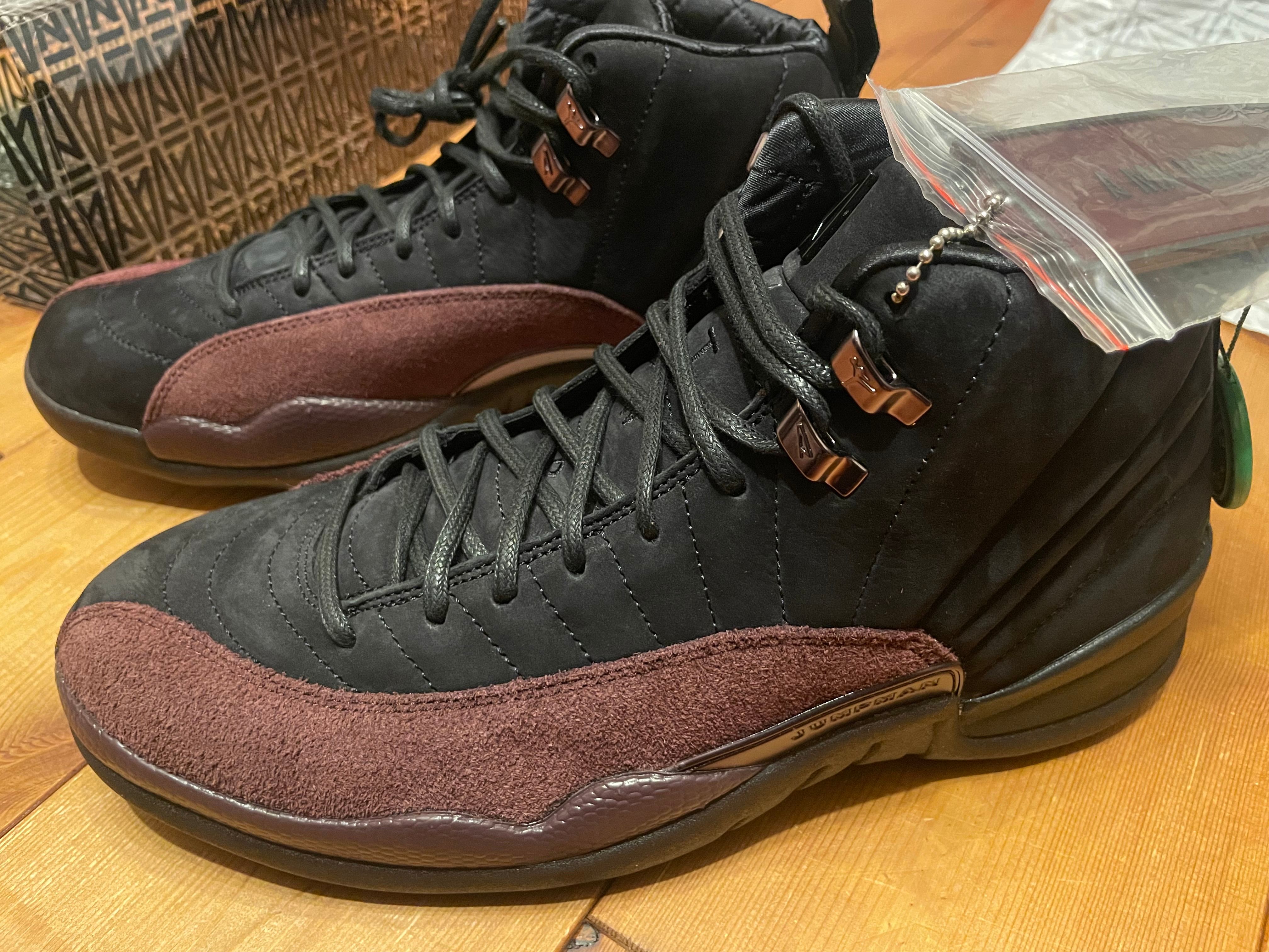 A Ma Maniere × Nike Women's Air Jordan 12 "Black and Burgundy Crush"