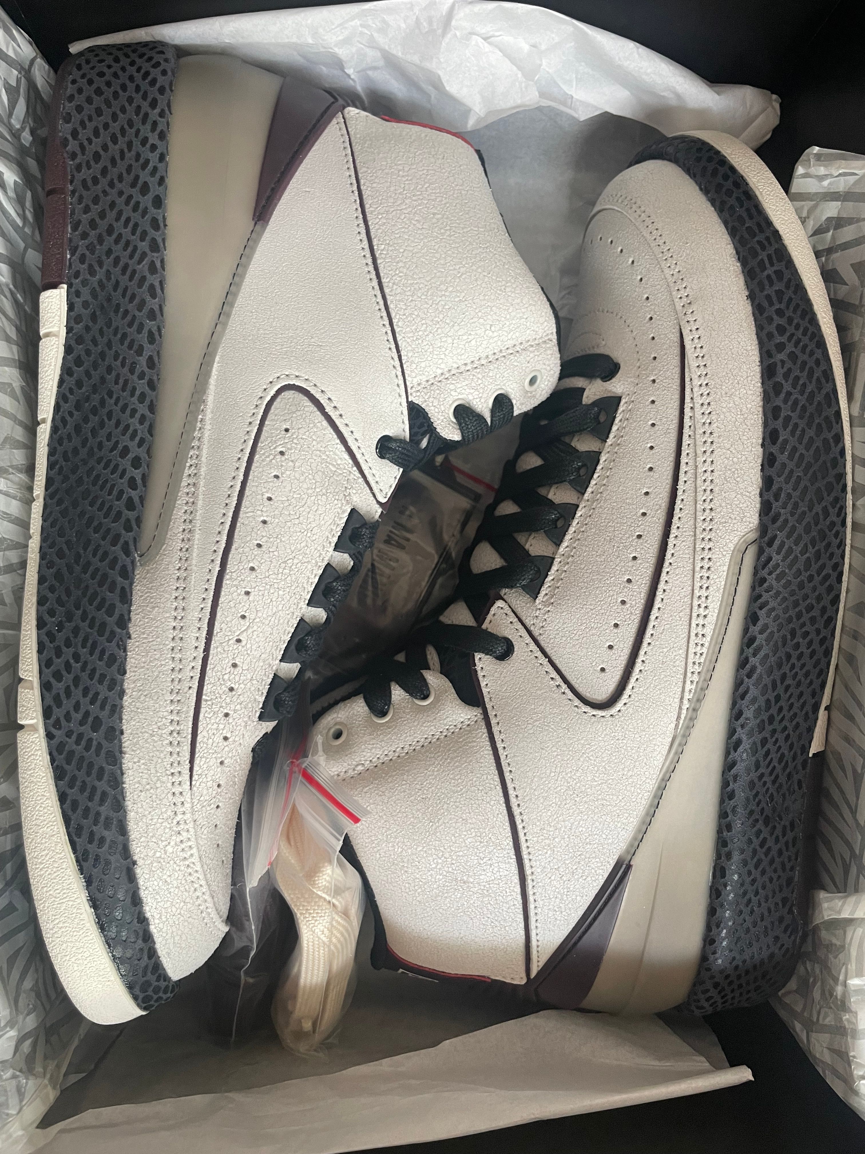A Ma Maniere × Nike Air Jordan 2 "Airness/Sail and Burgundy"