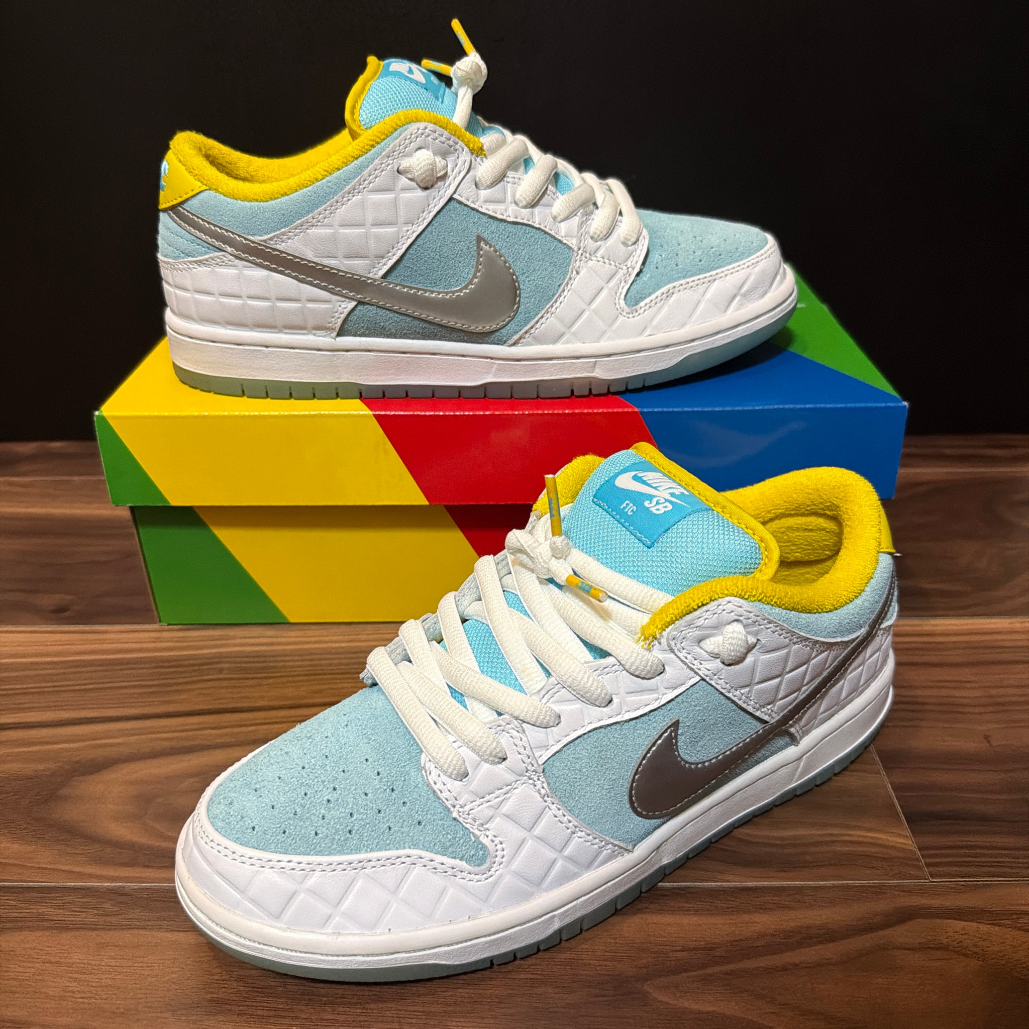 FTC × Nike SB Dunk Low "White/Blue"