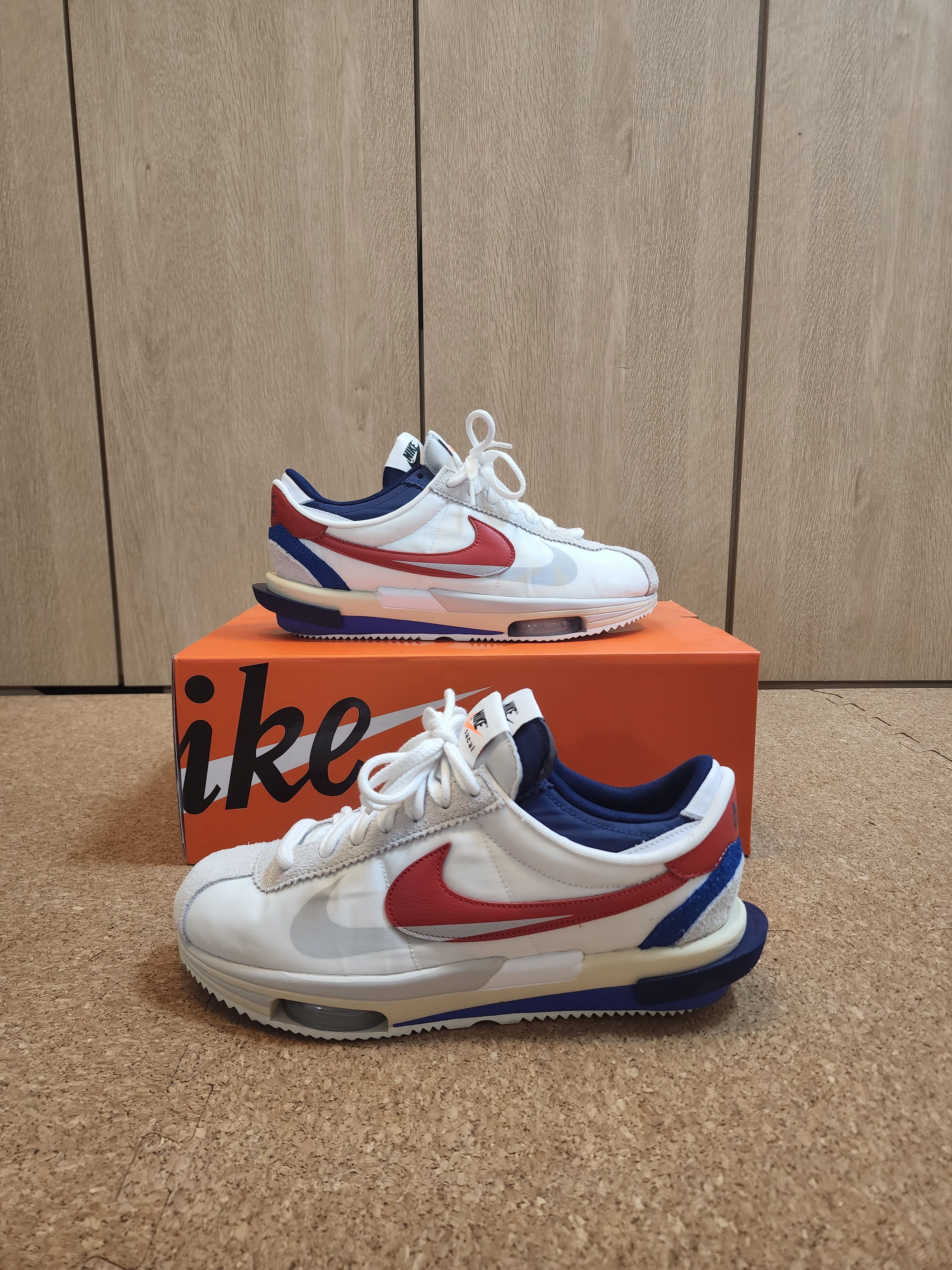 sacai × Nike Zoom Cortez "White and University Red"