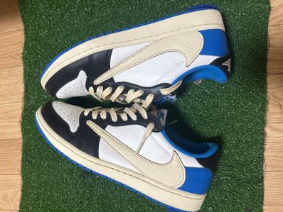 Travis Scott × fragment design × Nike Air Jordan 1 Low OG SP "Military Blue"