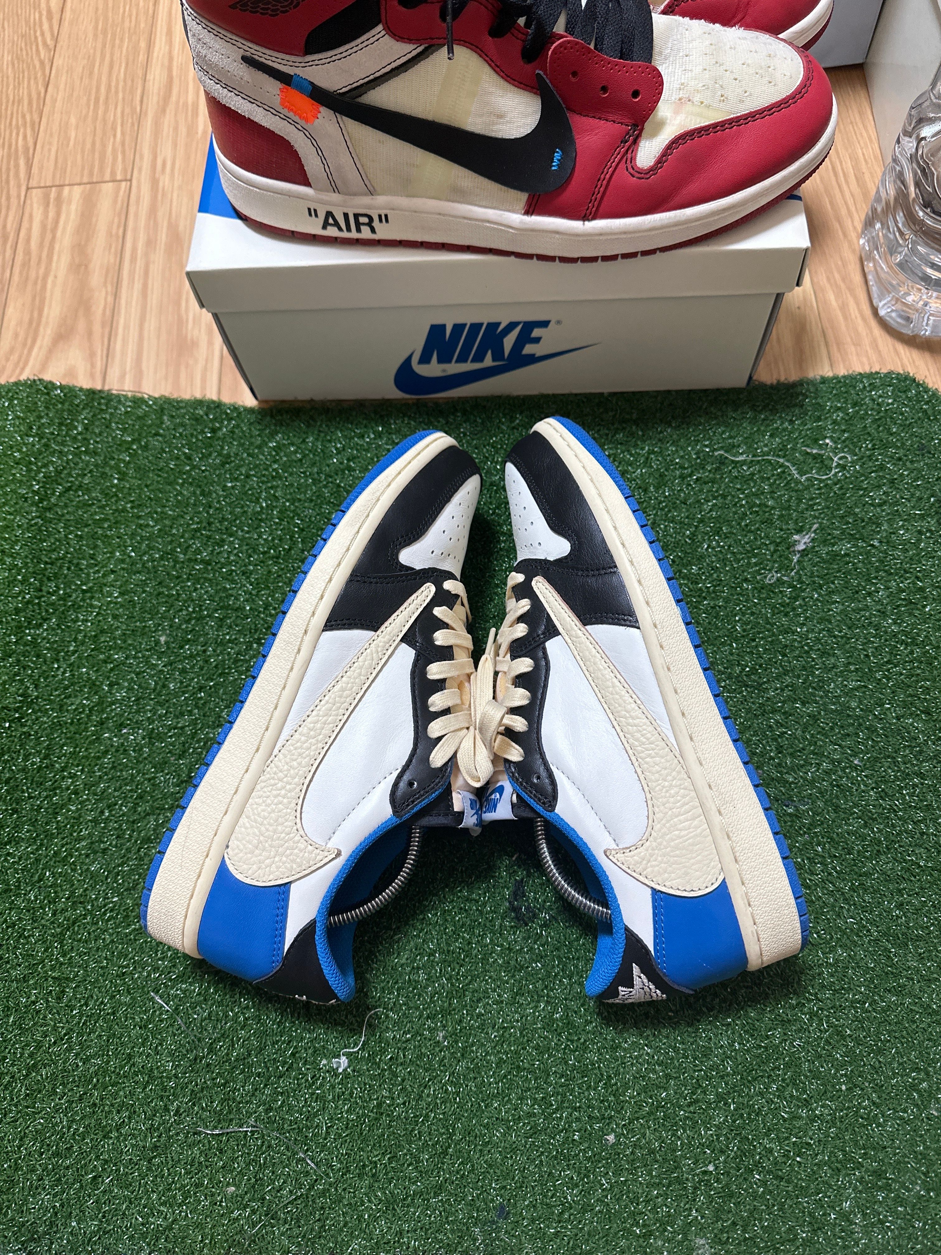 Travis Scott × fragment design × Nike Air Jordan 1 Low OG SP "Military Blue"
