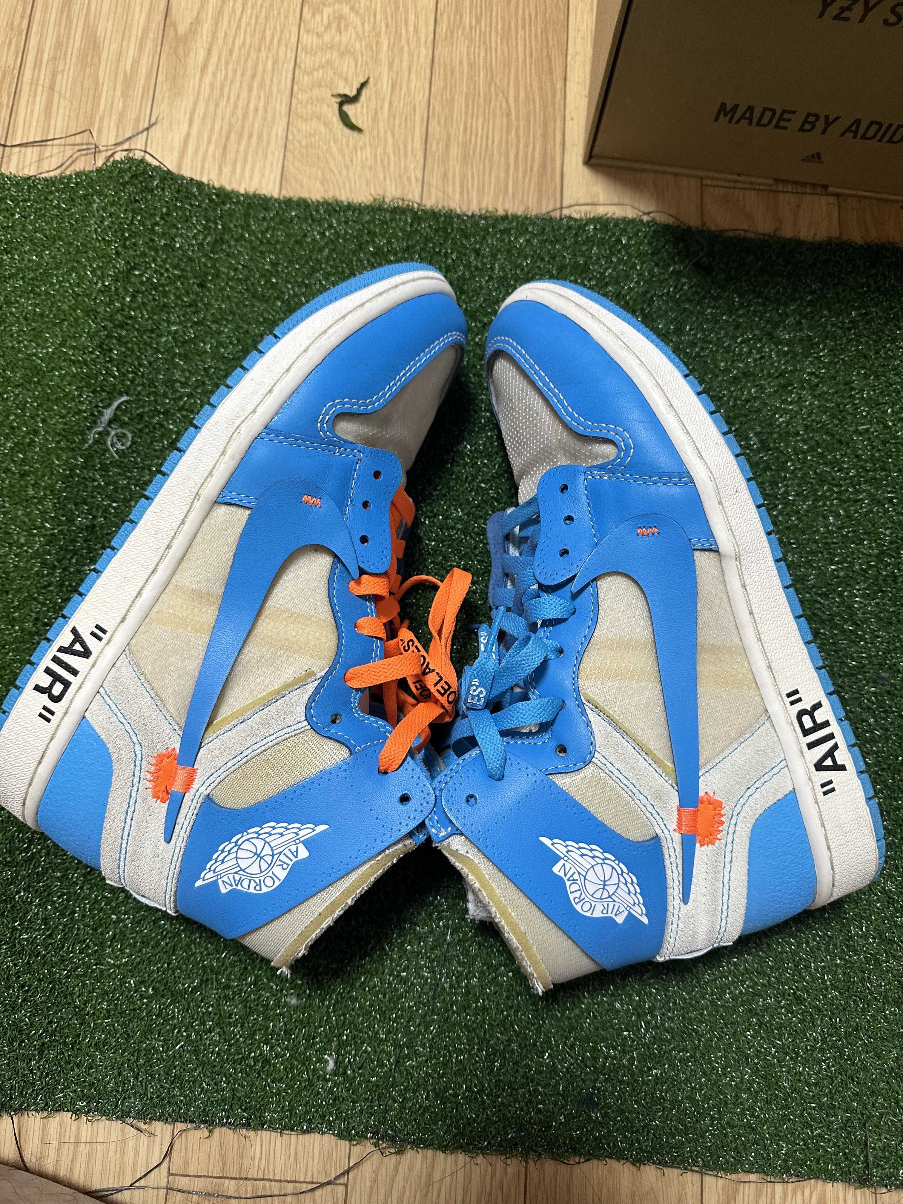 Off-White × Nike Air Jordan 1 High UNC "White/Dark Powder Blue"