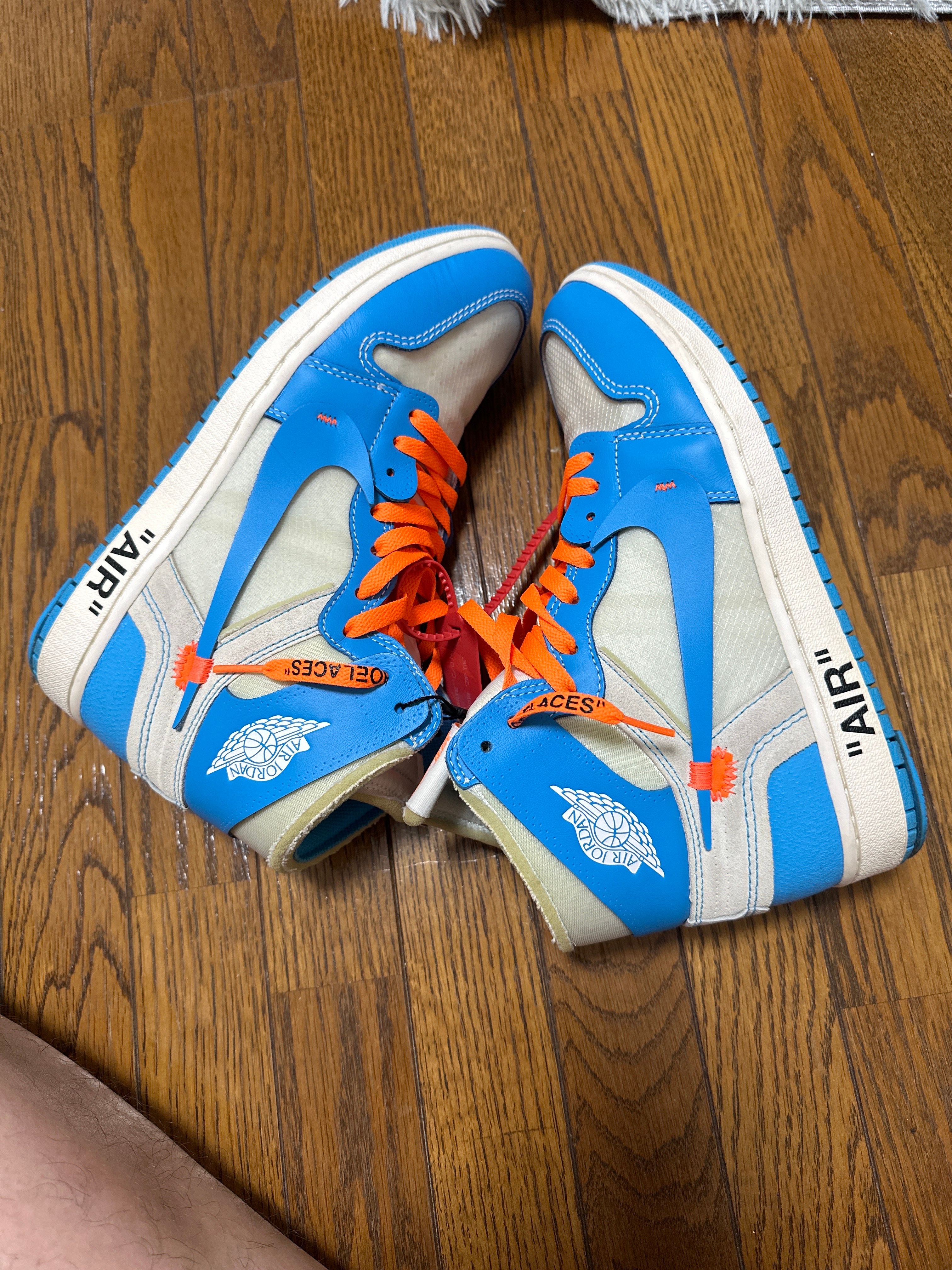 Off-White × Nike Air Jordan 1 High UNC "White/Dark Powder Blue"